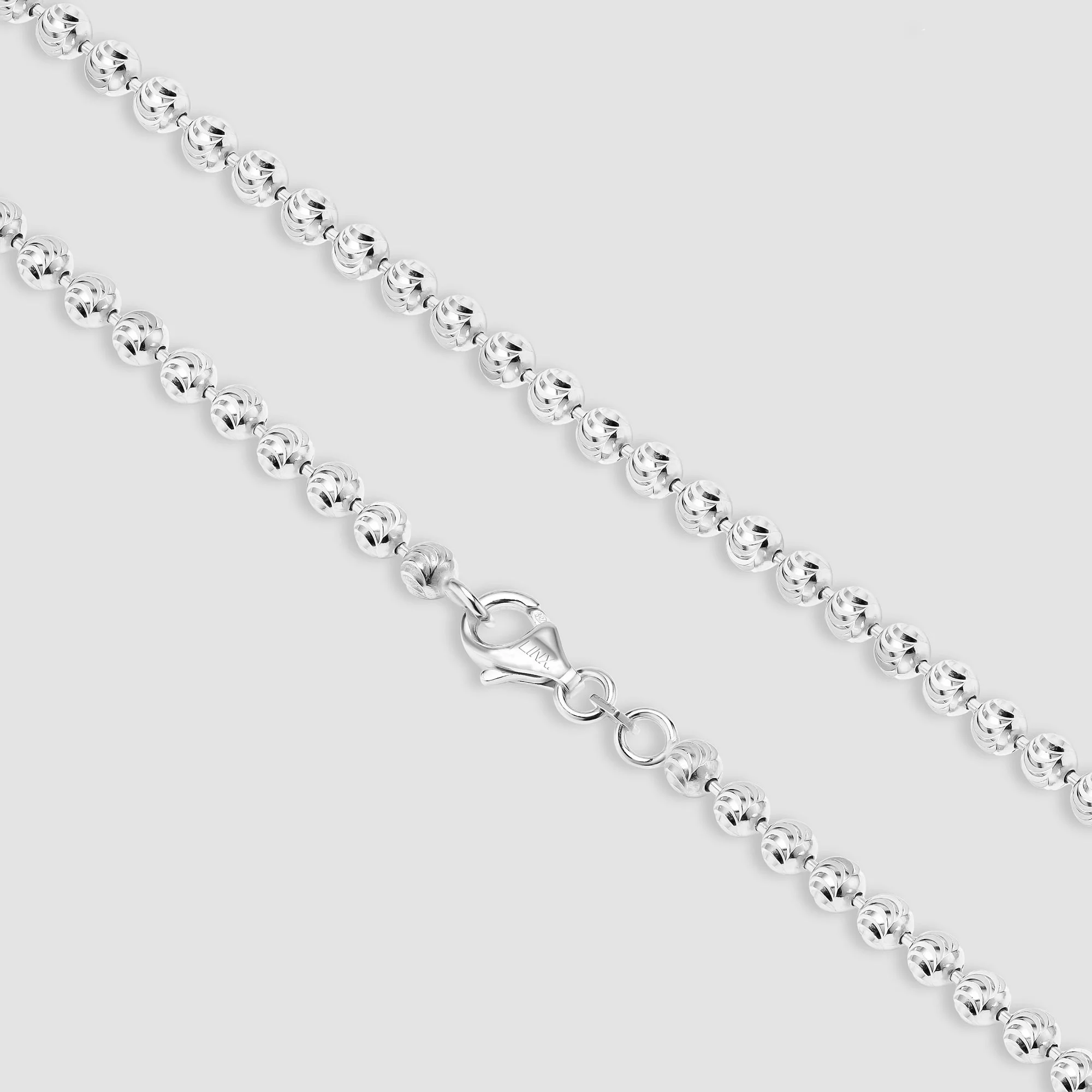 Sterling Silver Moon Cut Ball Chain - 2mm - Image 4
