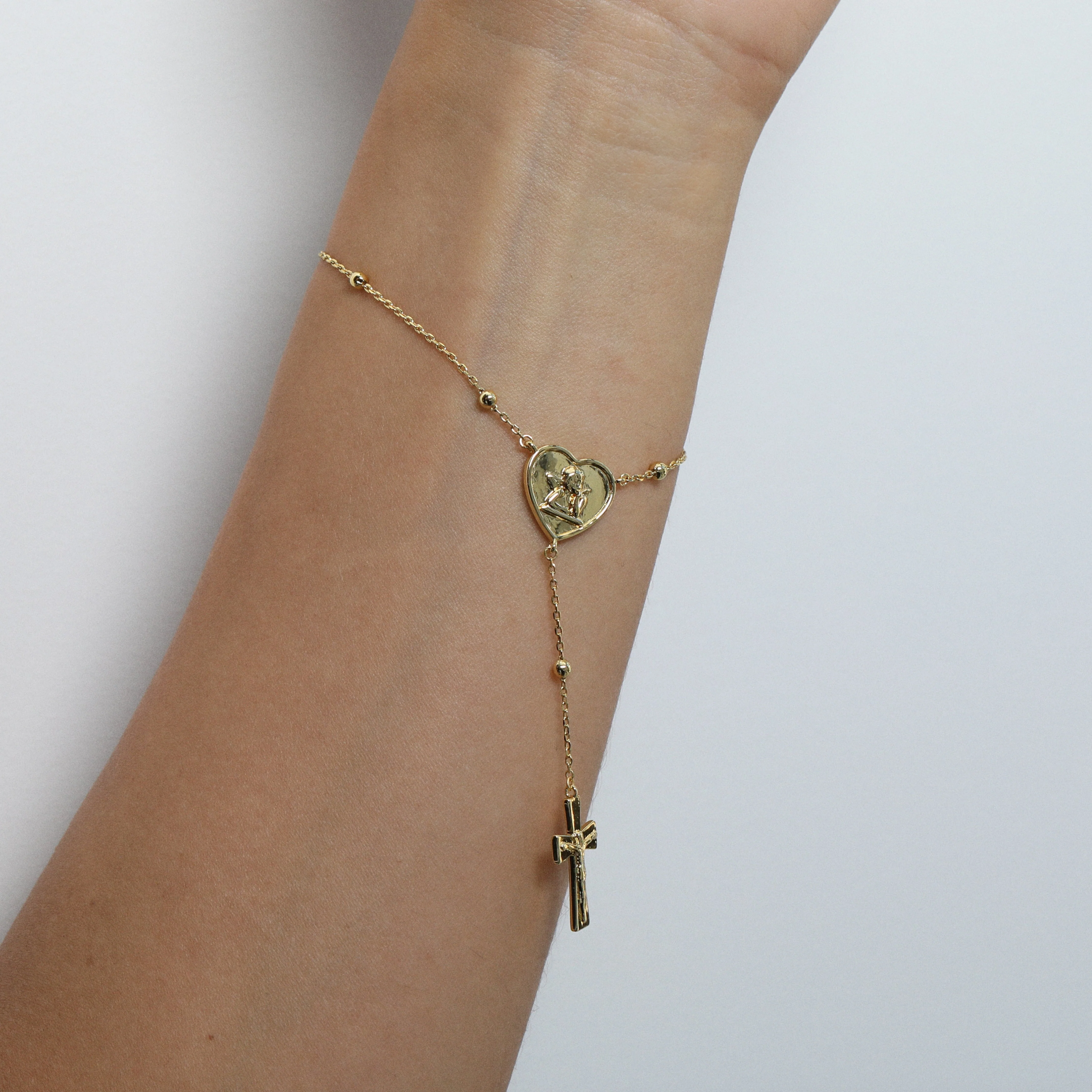 The Angel Cross Rosary Bracelet - Image 4