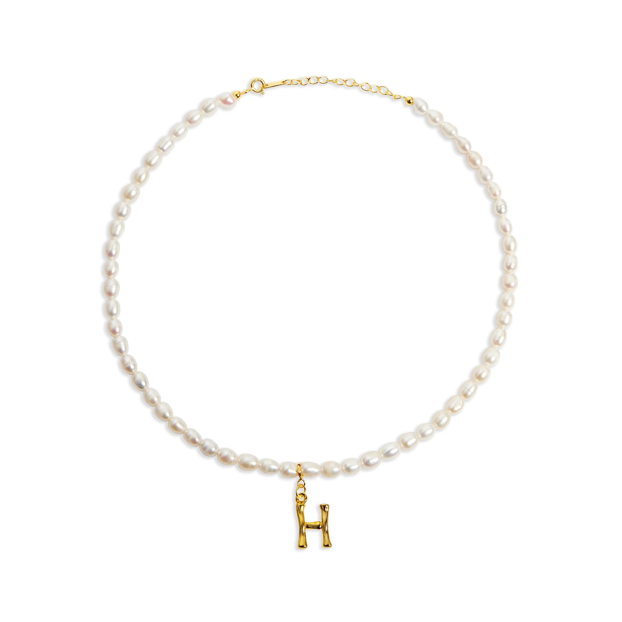 The Bamboo Pearl Initial Necklace - Image 10