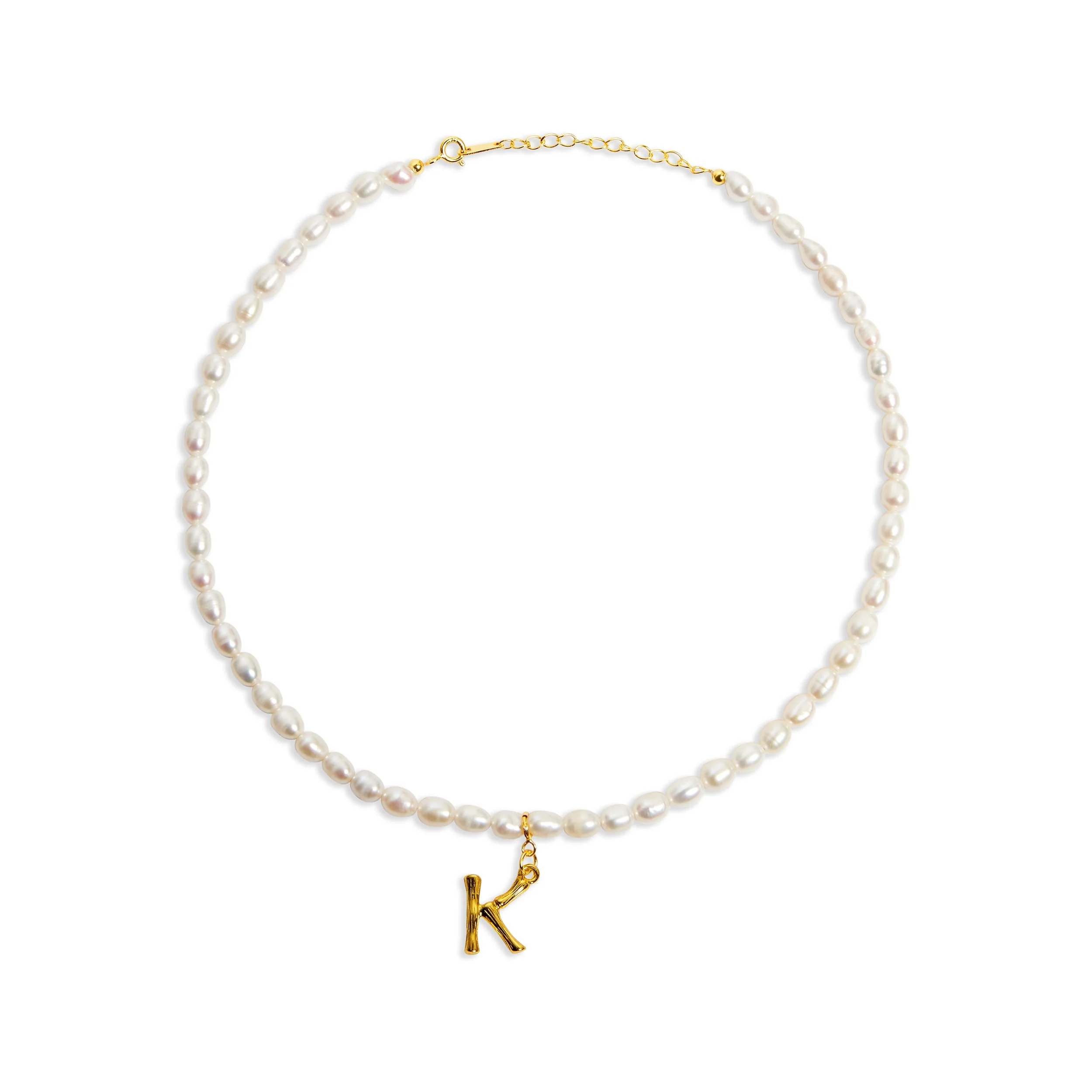 The Bamboo Pearl Initial Necklace - Image 13