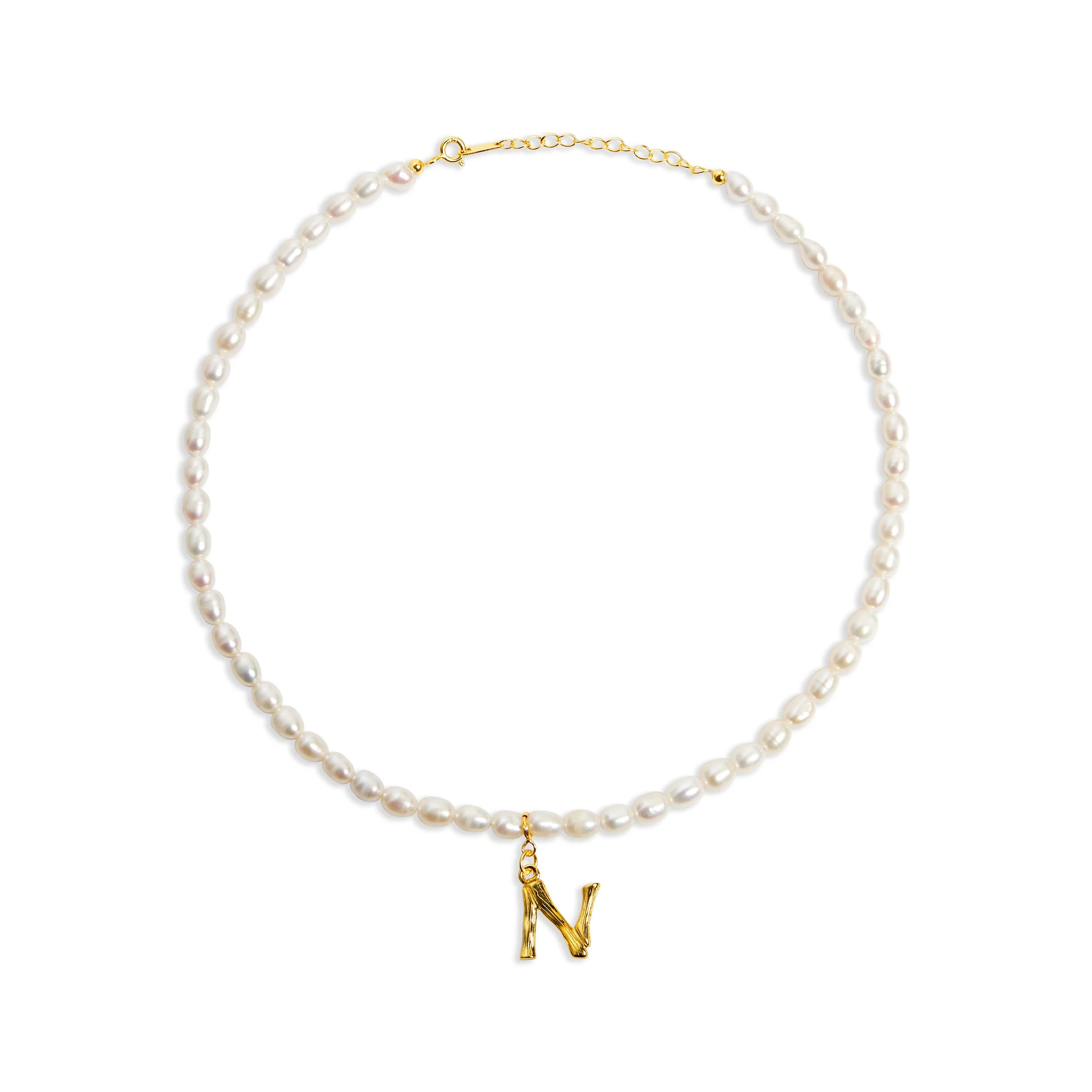 The Bamboo Pearl Initial Necklace - Image 16