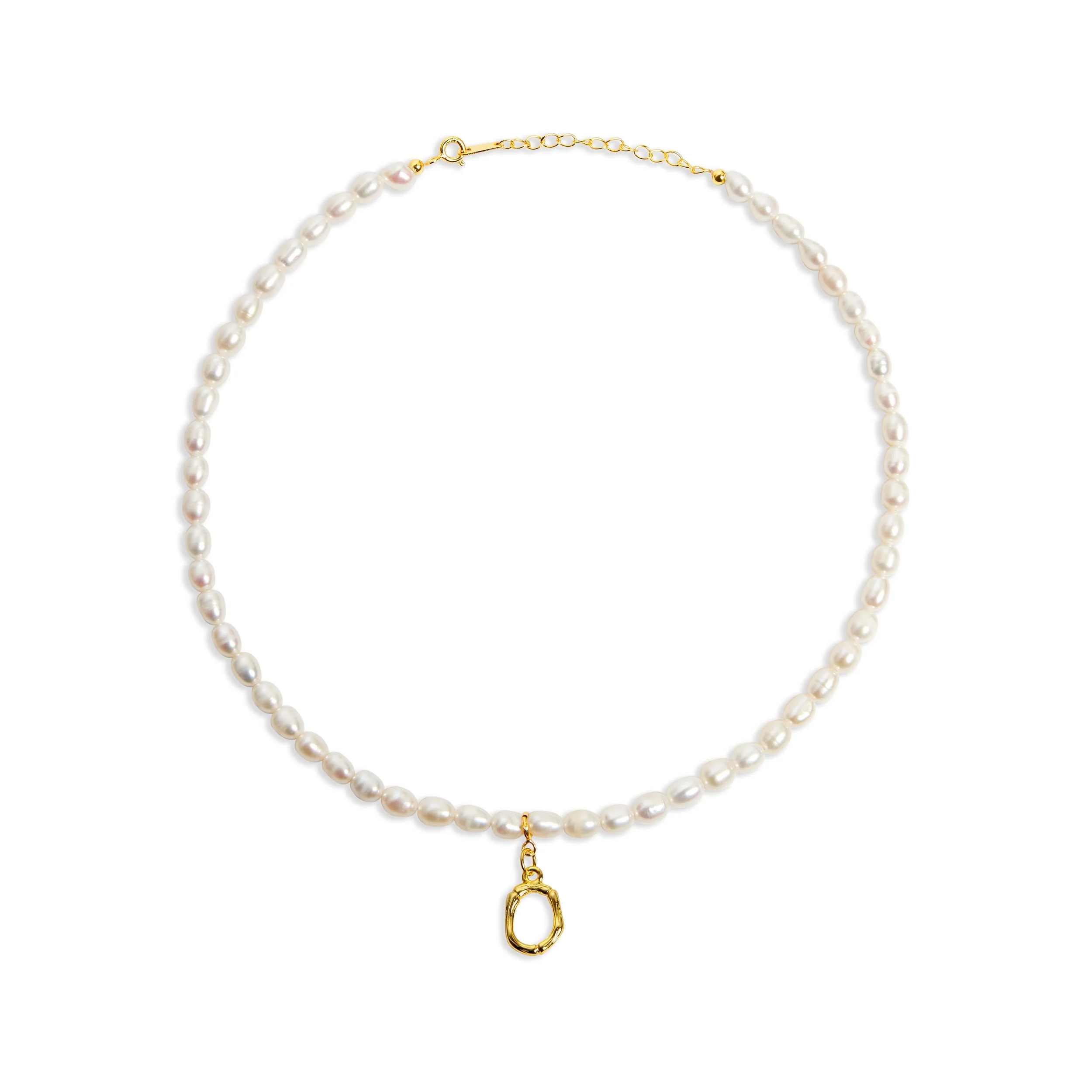 The Bamboo Pearl Initial Necklace - Image 17