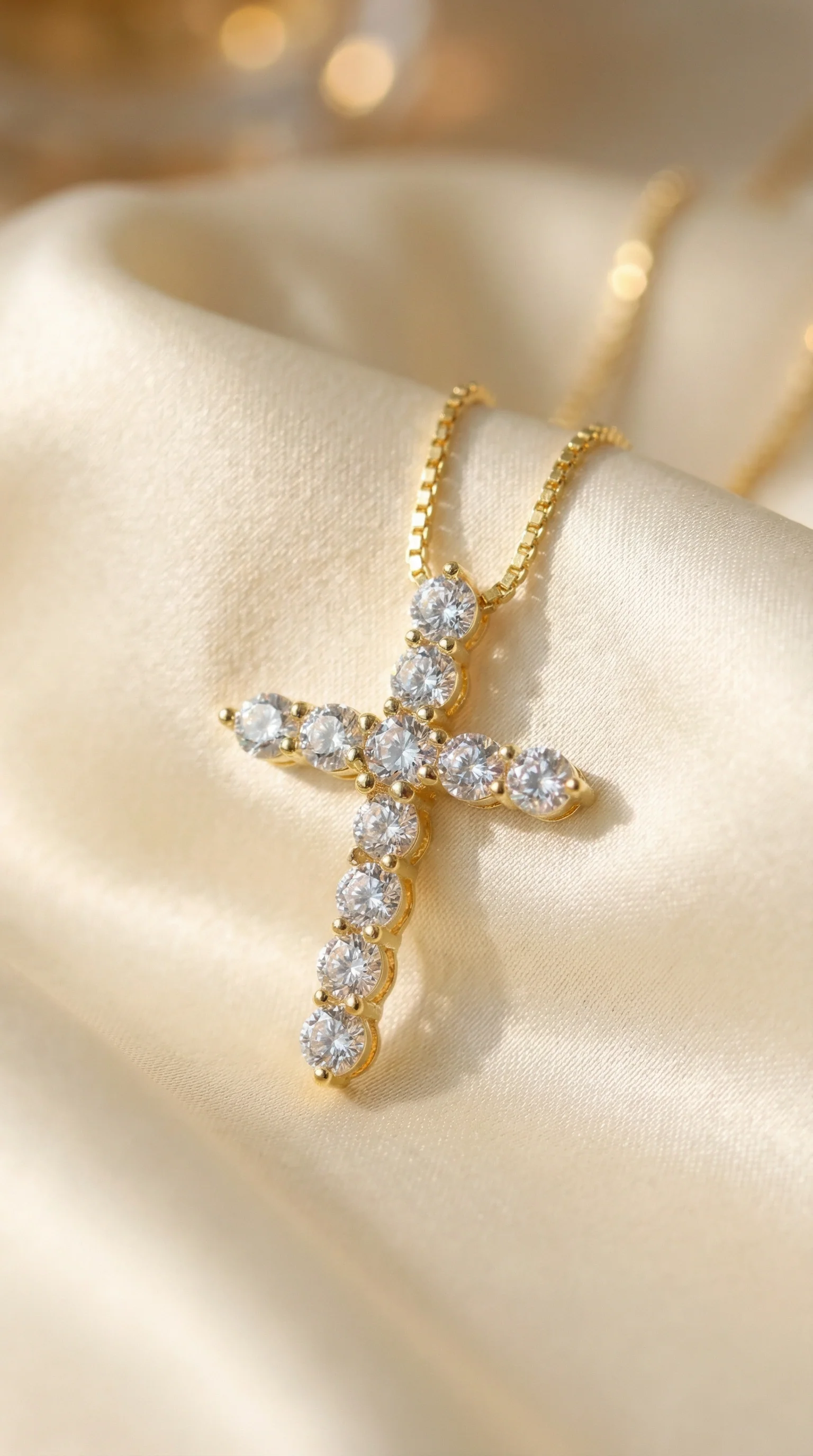 The Bella Pavé Cross Pendant - Image 10