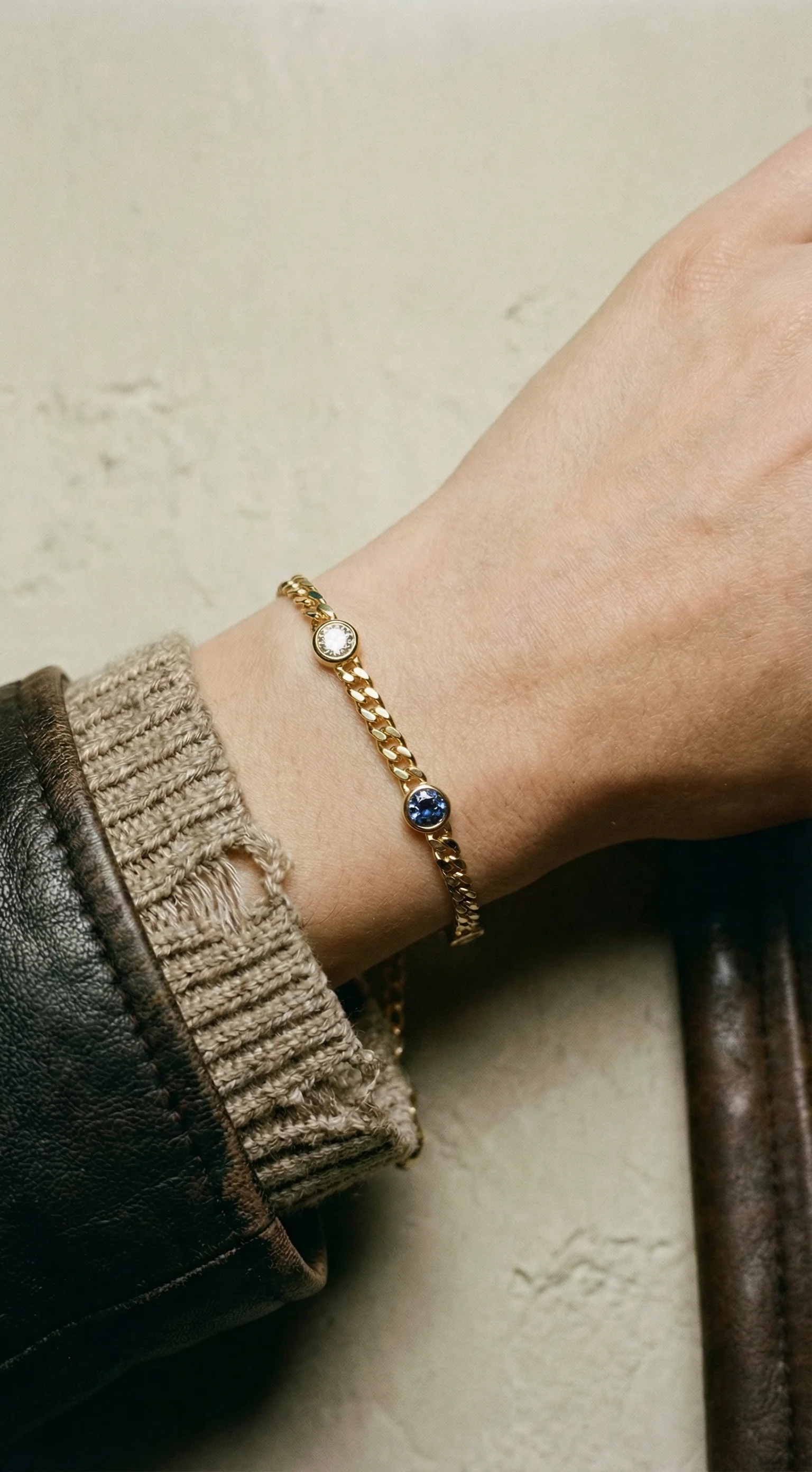 THE MULTI GEM CURB LINK BRACELET - Image 2