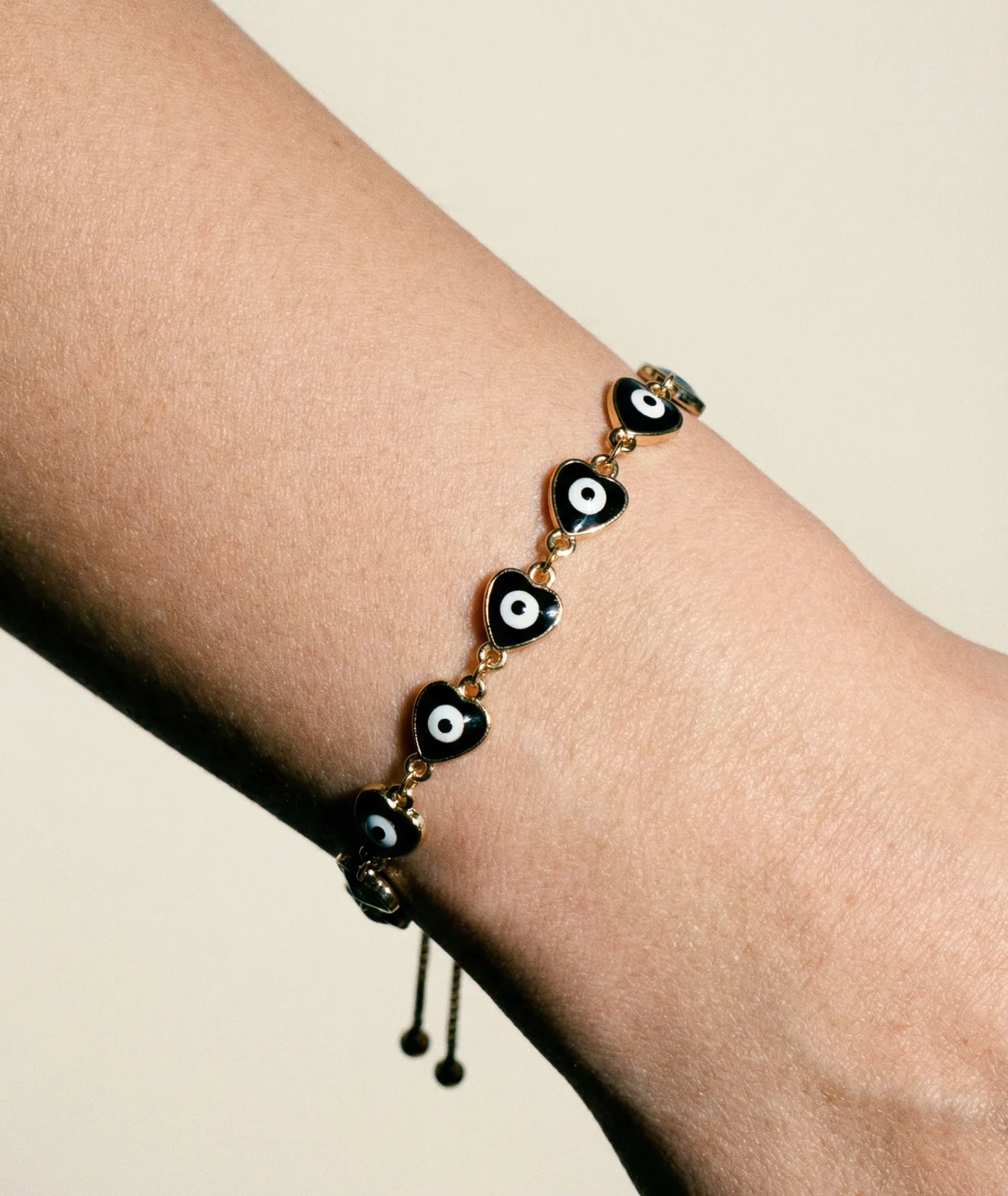 The Black Adjustable Evil Eye Bracelet - Image 2