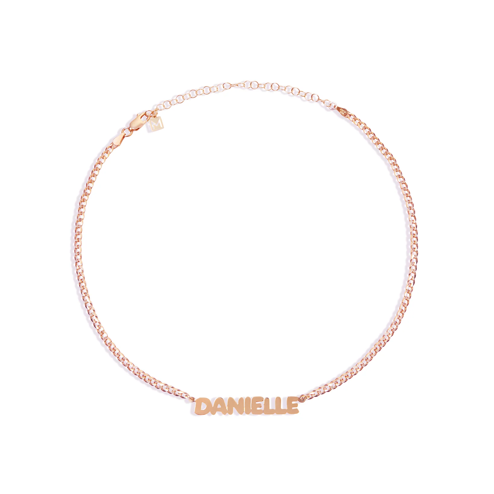 The Bubble Letter Curb Chain Nameplate Necklace - Image 5