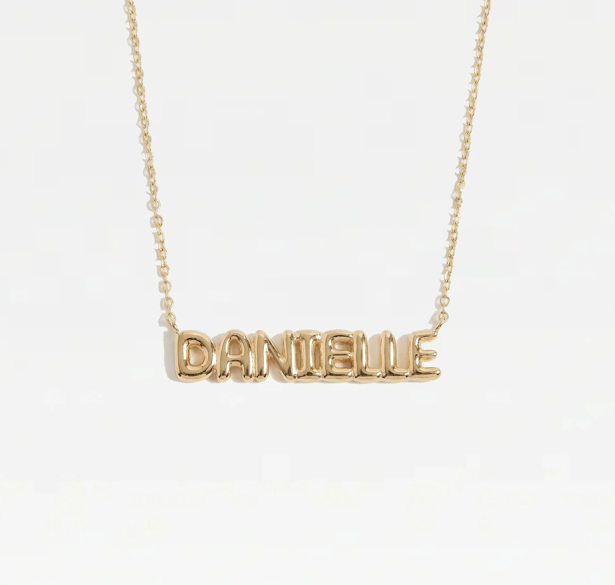 THE BUBBLE NAMEPLATE NECKLACE