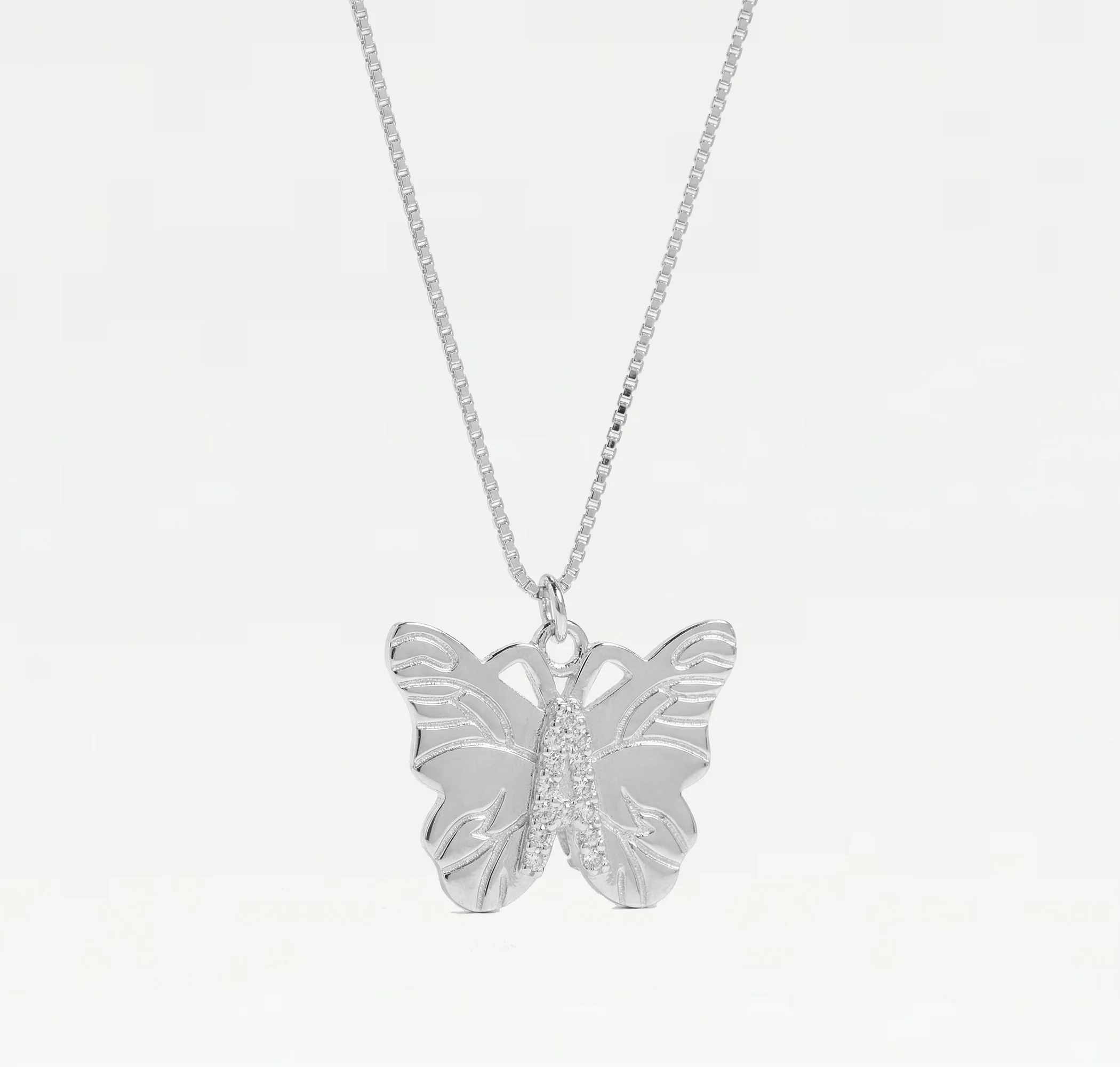 The Butterfly Initial Pendant Necklace - Image 6