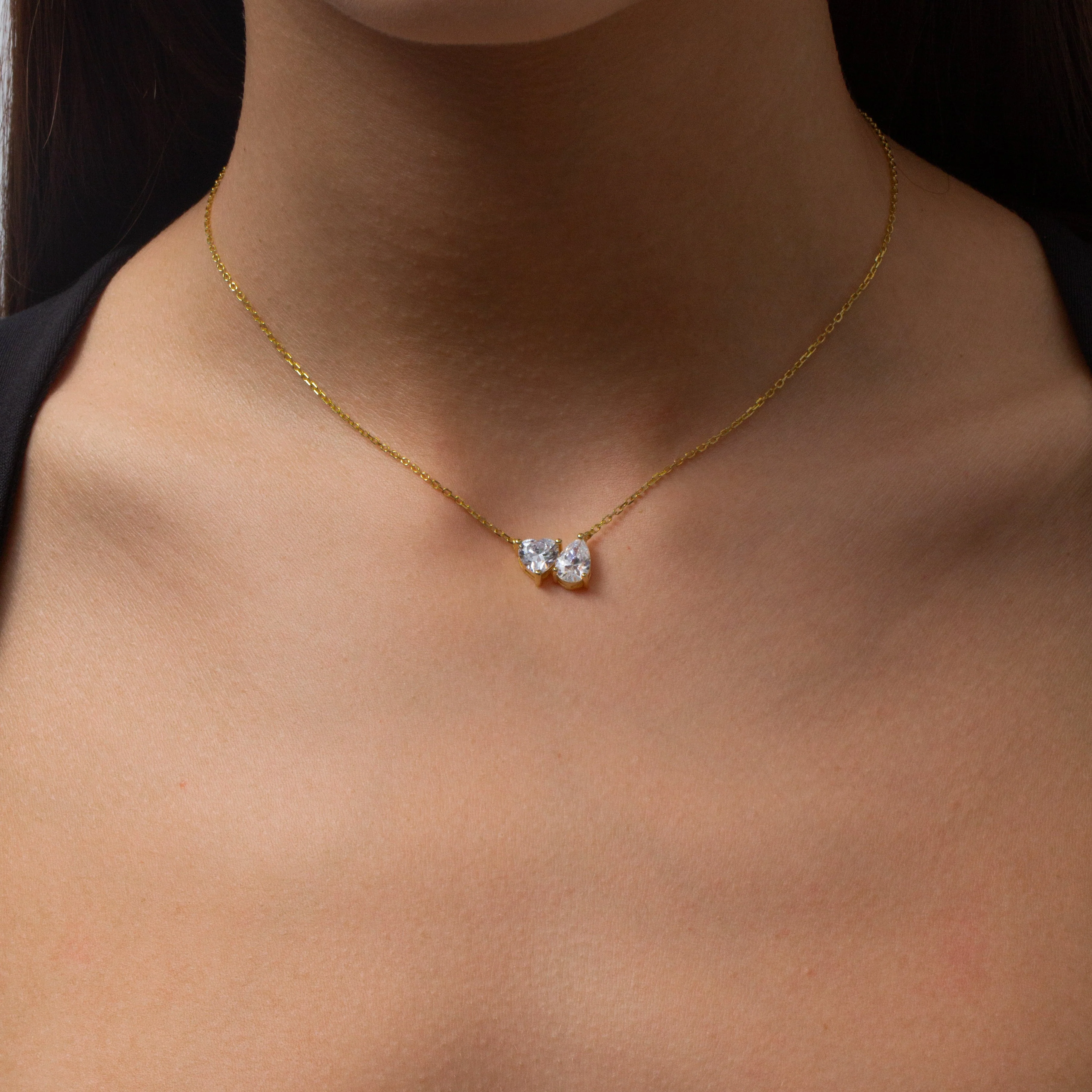 The Clear Heart Pear Necklace - Image 3