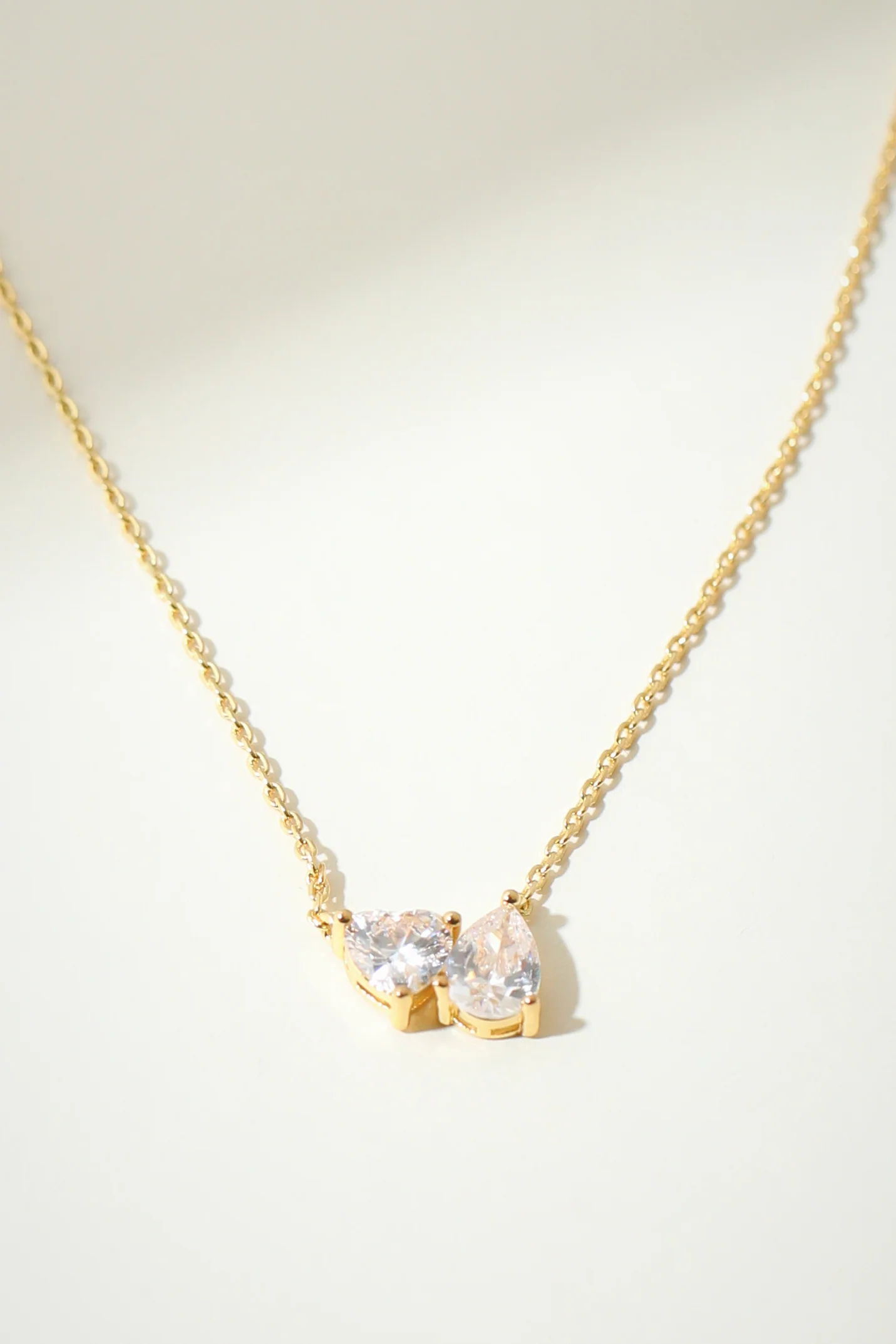 The Clear Heart Pear Necklace - Image 4