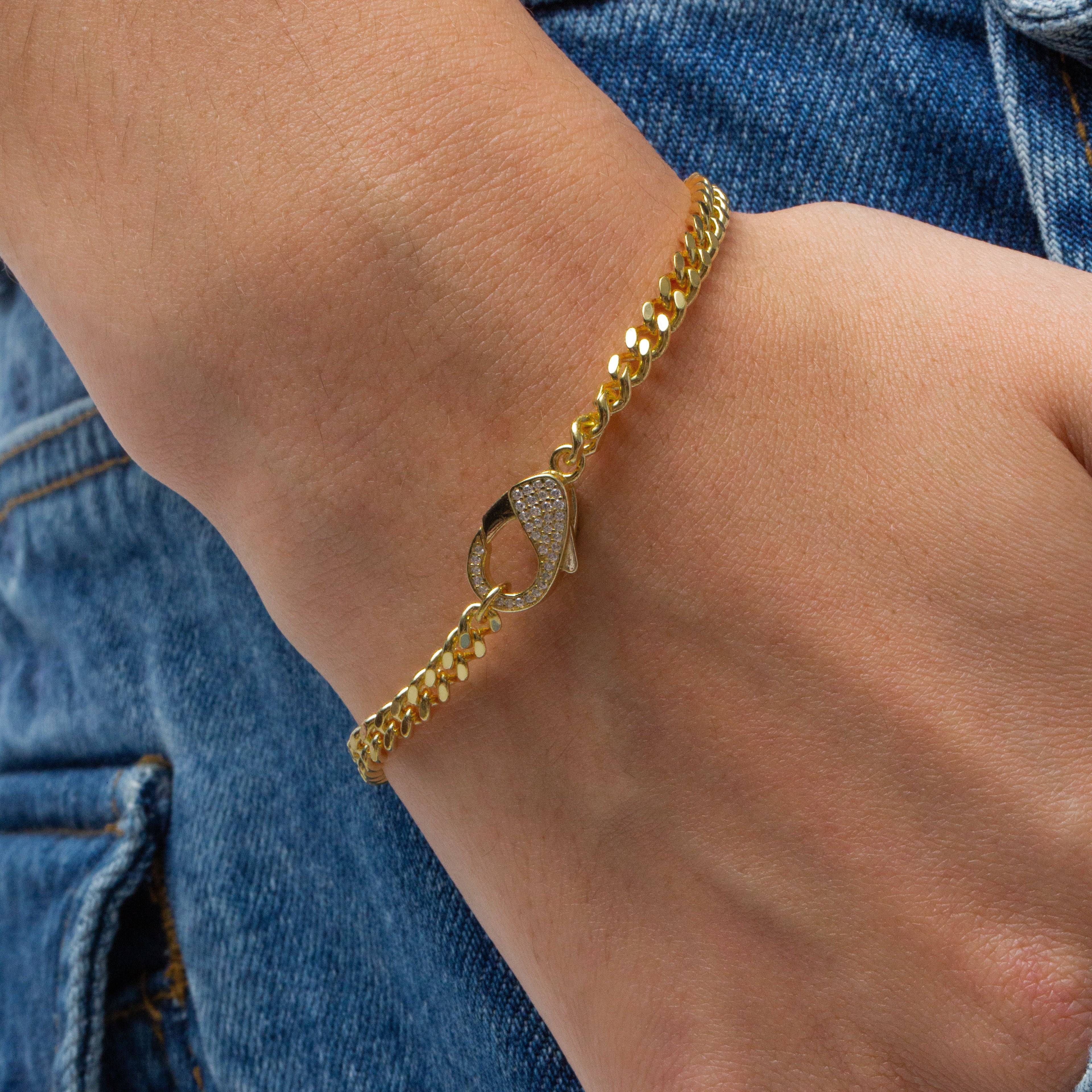 The Cuban Link Iced Out Lock Bracelet - Image 3