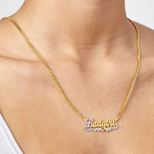 The Cut Nameplate Necklace - Image 3
