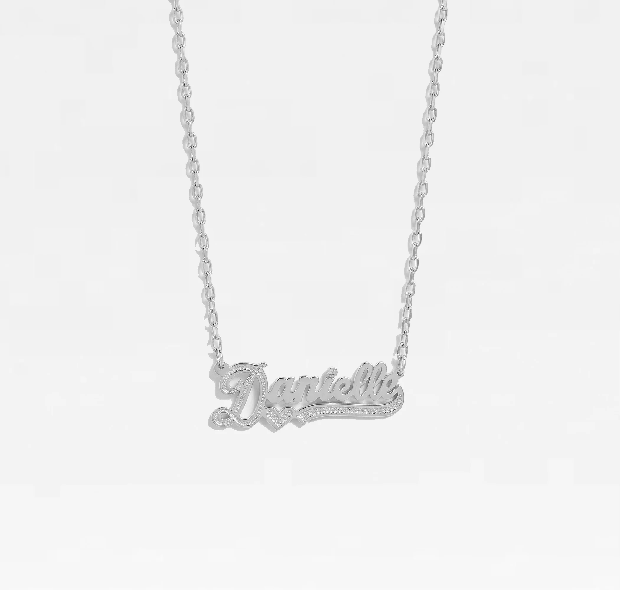 The Cut Tone Nameplate Necklace - Image 4