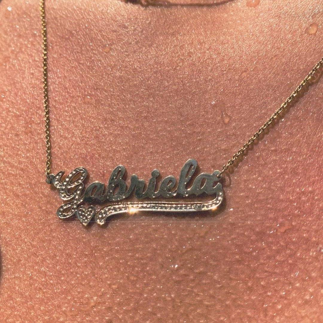 The Cut Tone Nameplate Necklace - Image 5