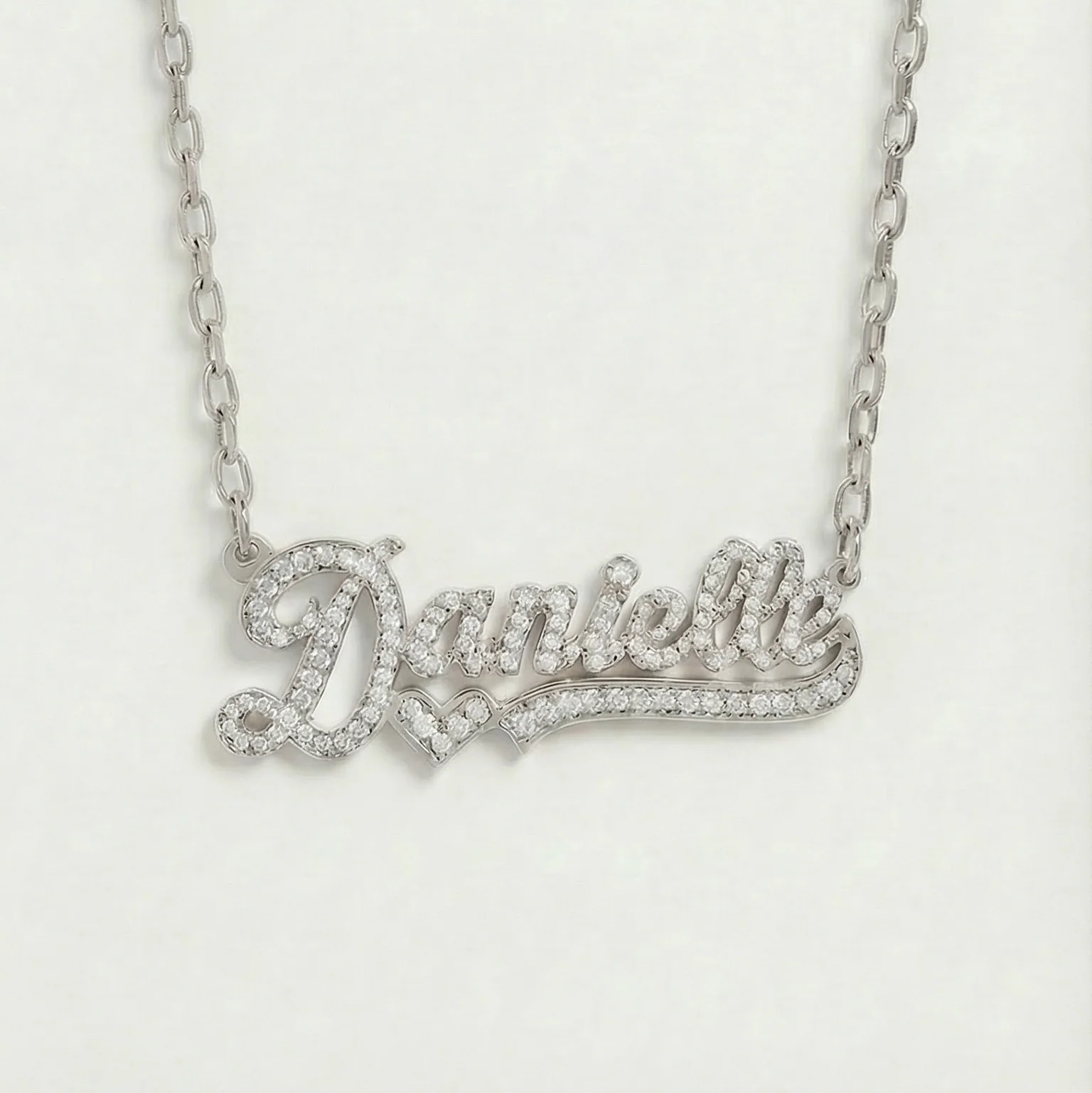 The Cut Tone Nameplate Necklace - Image 8