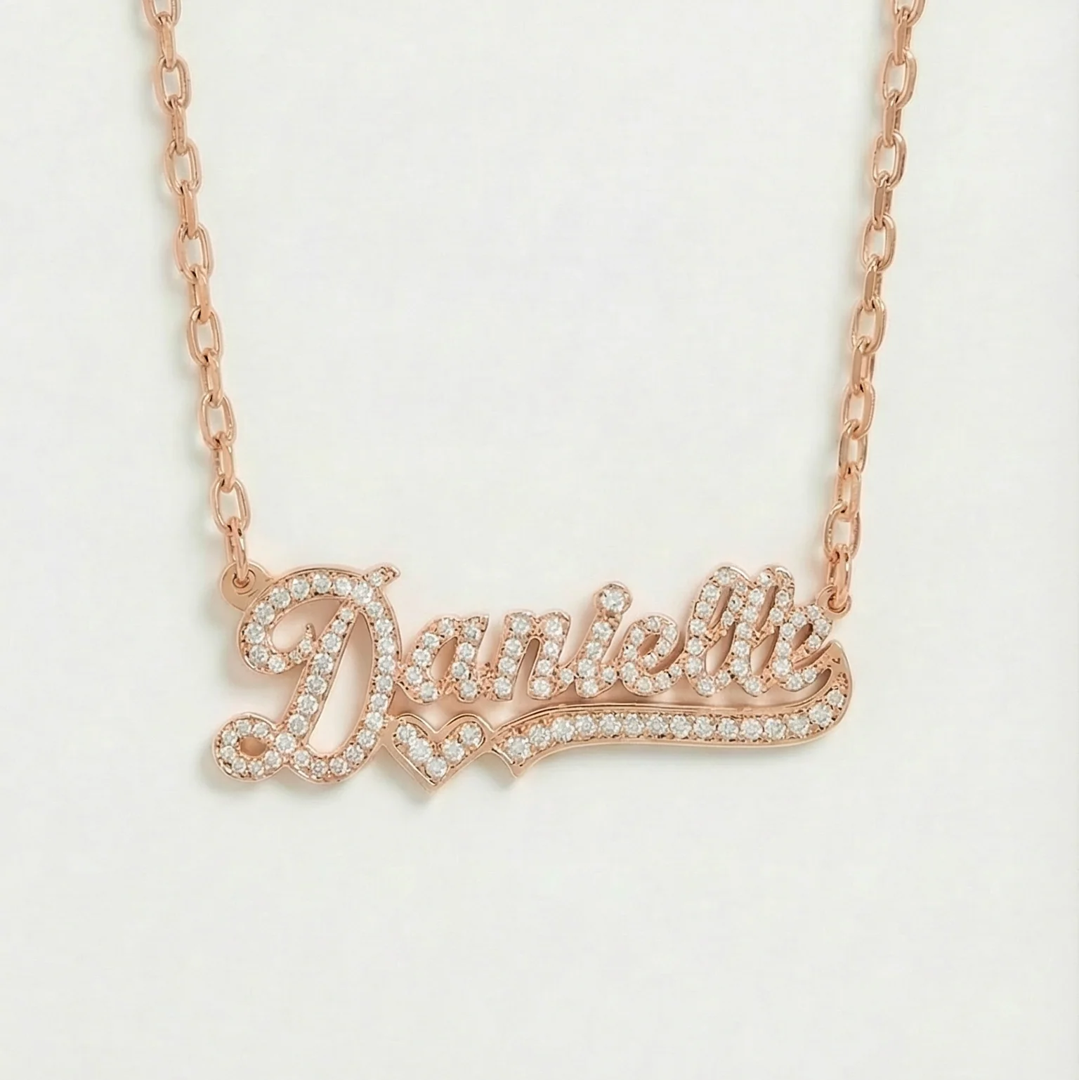 The Cut Tone Nameplate Necklace - Image 9