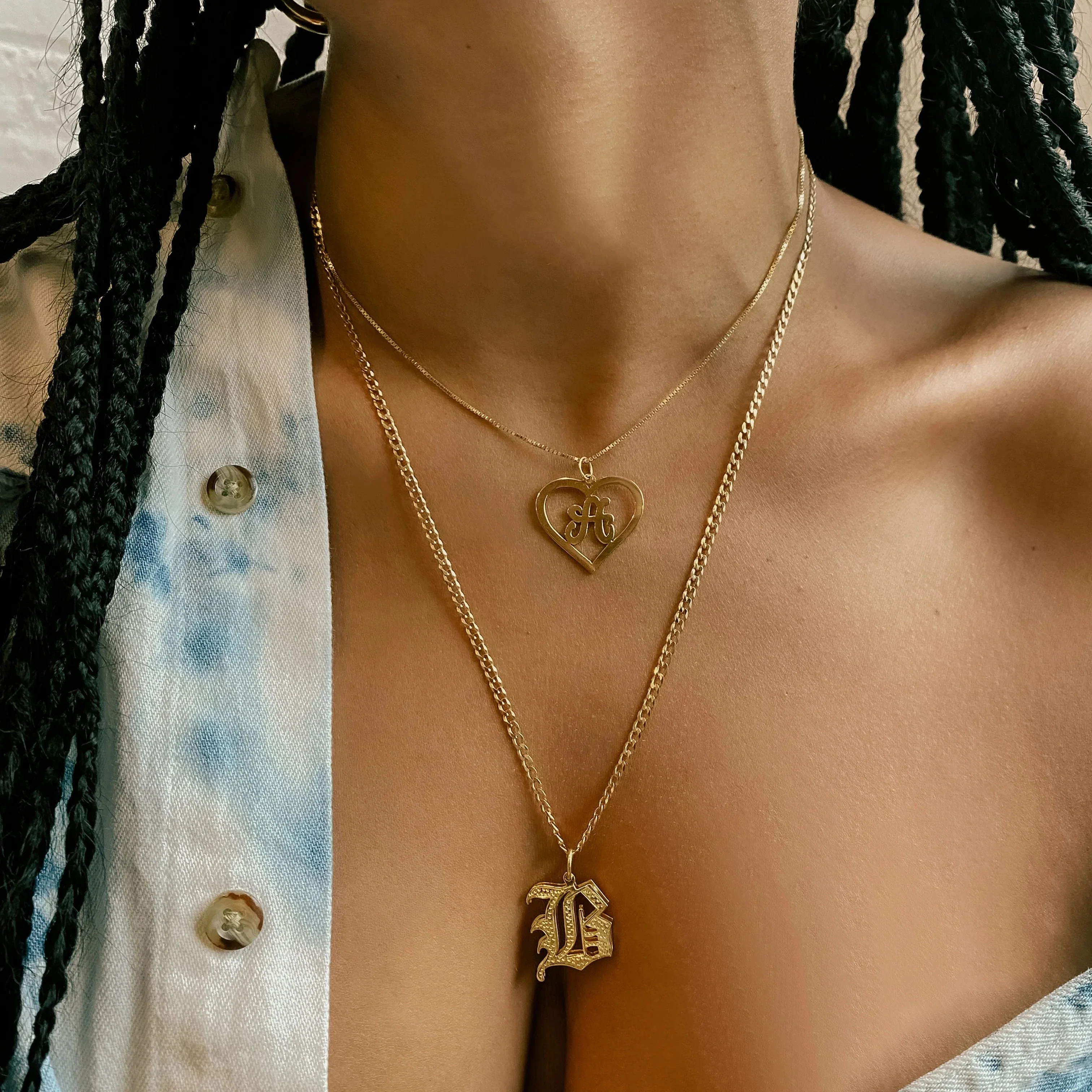 The Cutout Script Heart Pendant Necklace - Image 3