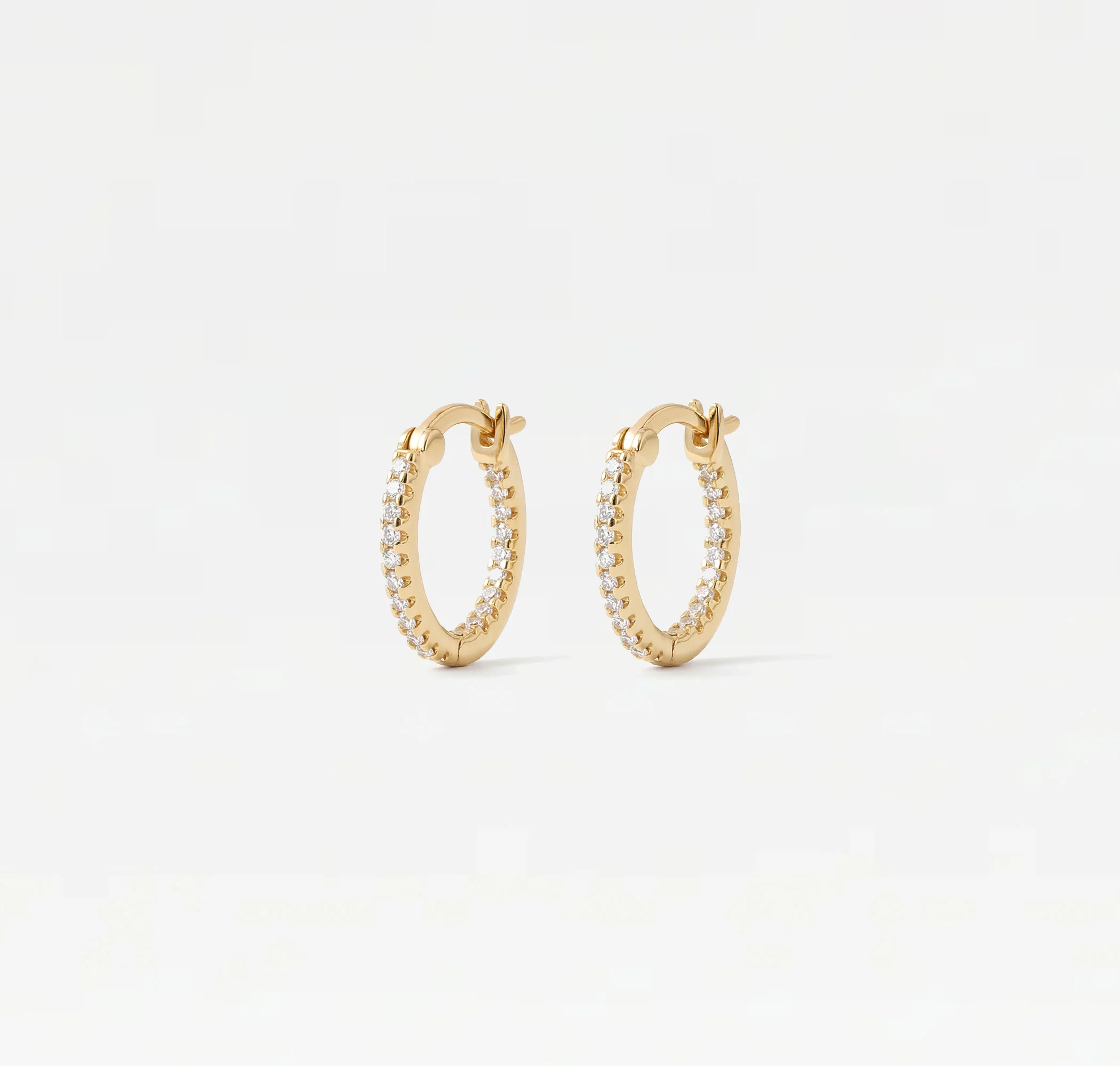 The Double Pavé Essential Huggie Hoop Earrings