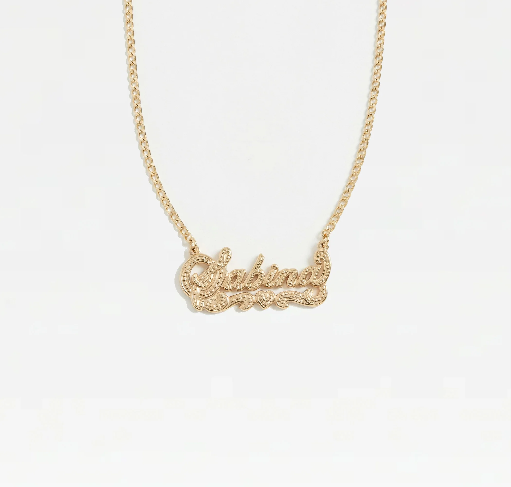 The Double Plate Classic Nameplate Necklace