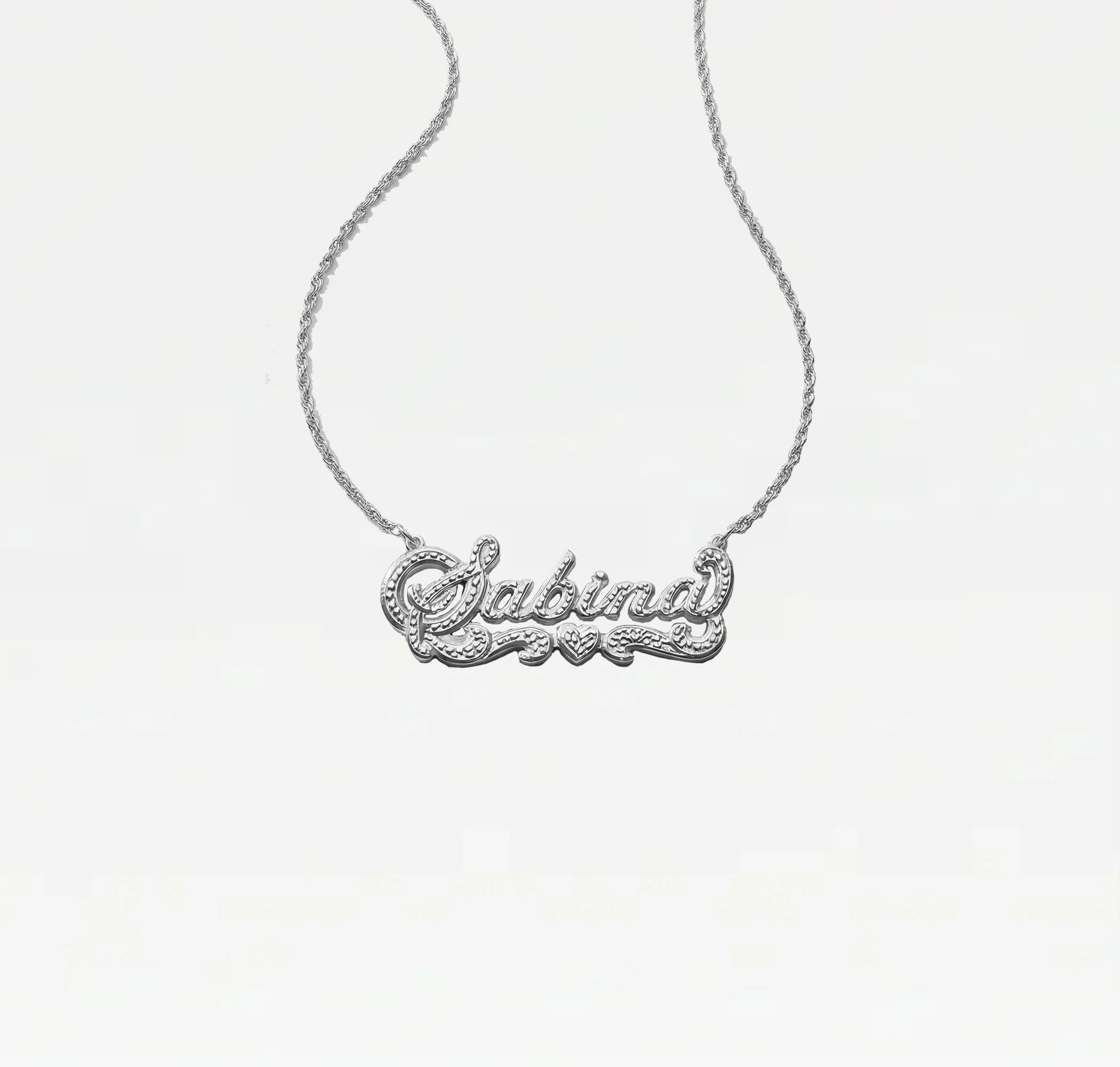 The Double Plate Classic Nameplate Necklace - Image 5