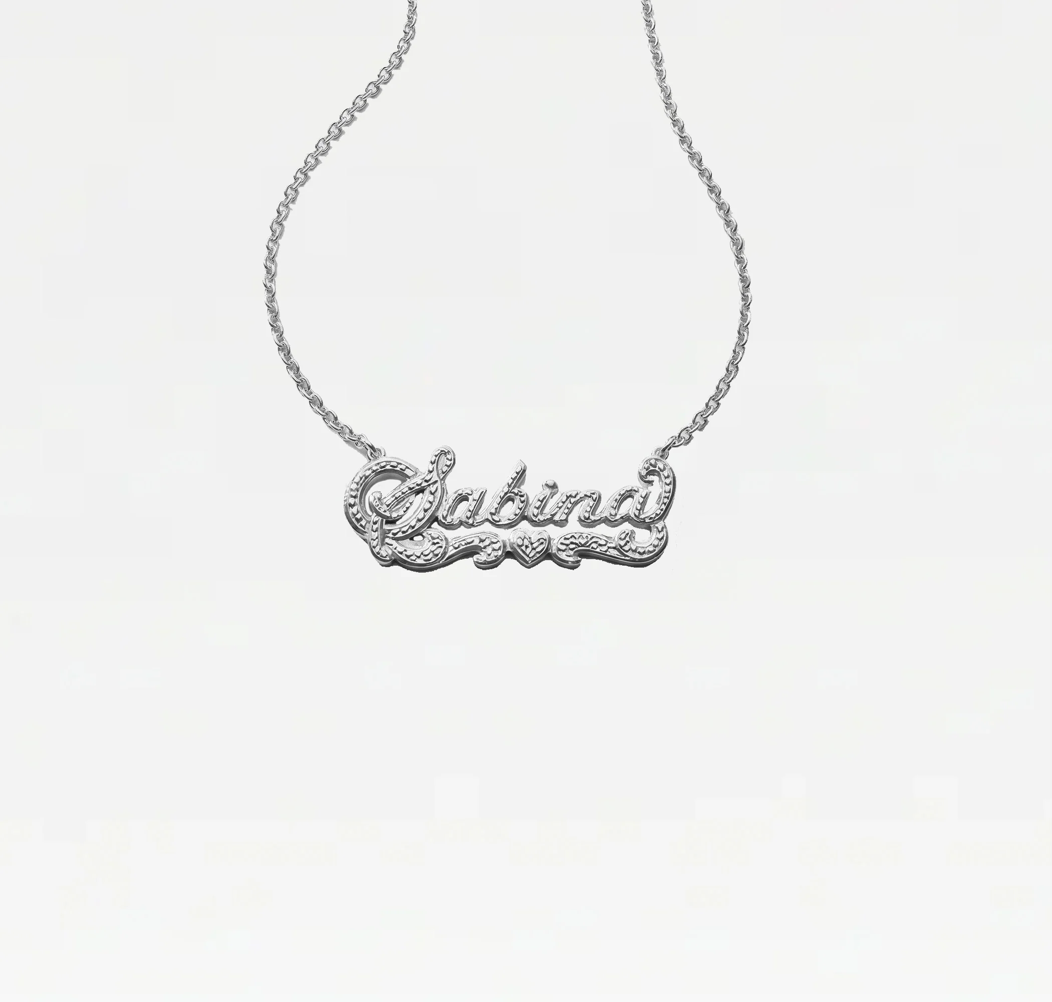The Double Plate Classic Nameplate Necklace - Image 6
