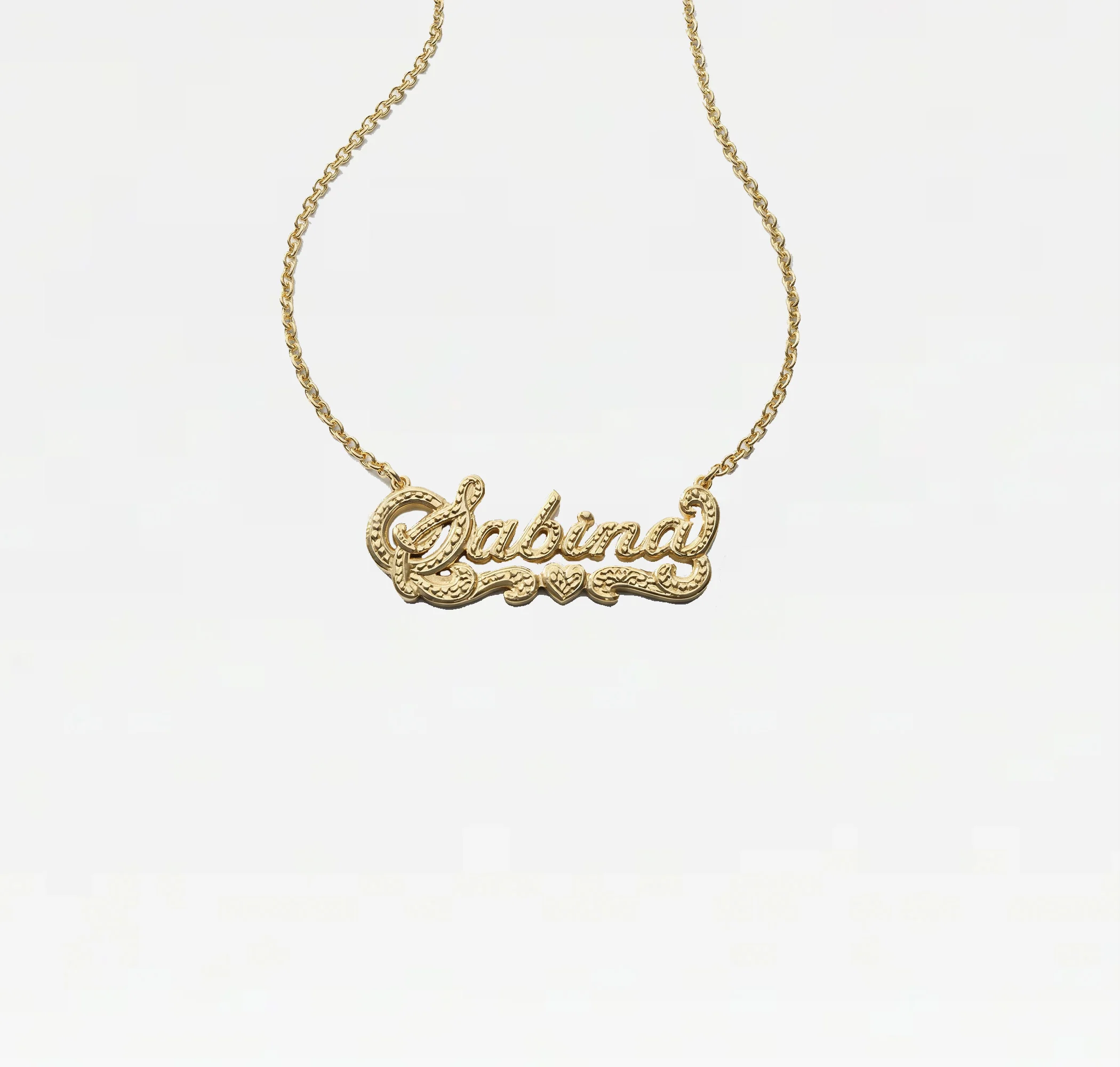 The Double Plate Classic Nameplate Necklace - Image 7