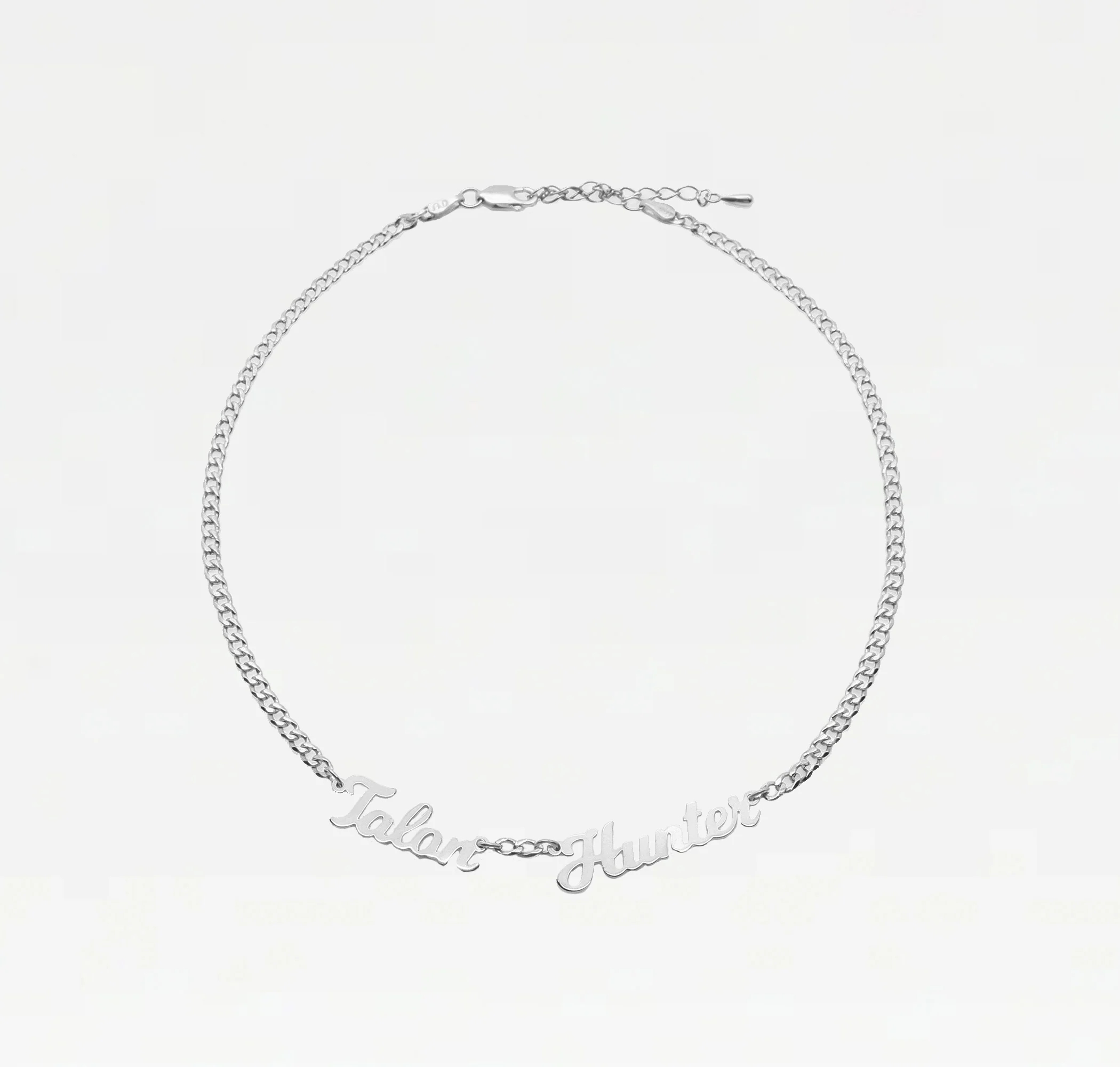 The Double Script Nameplate Necklace - Image 3