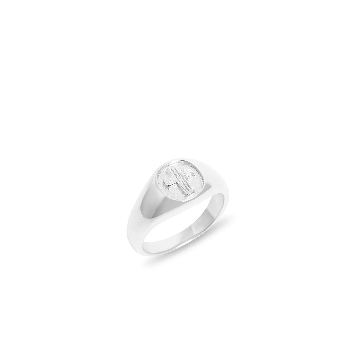 The Embossed Cross Signet Ring - Image 4
