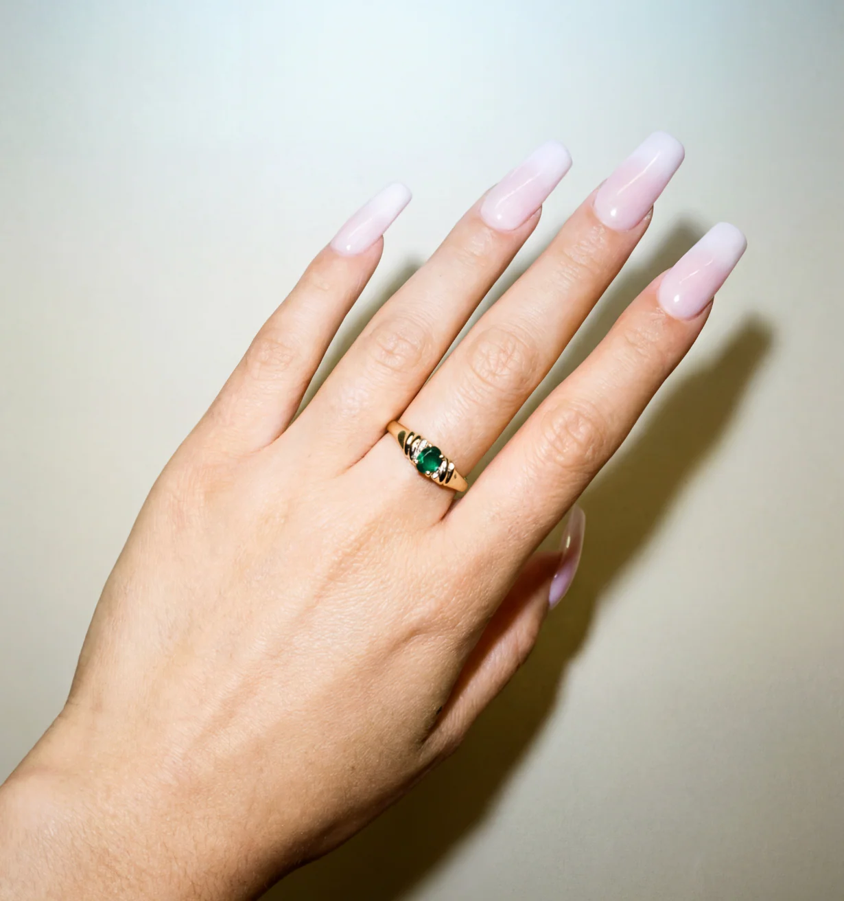 The Emerald Juna Tiny Oval Ring - Image 2