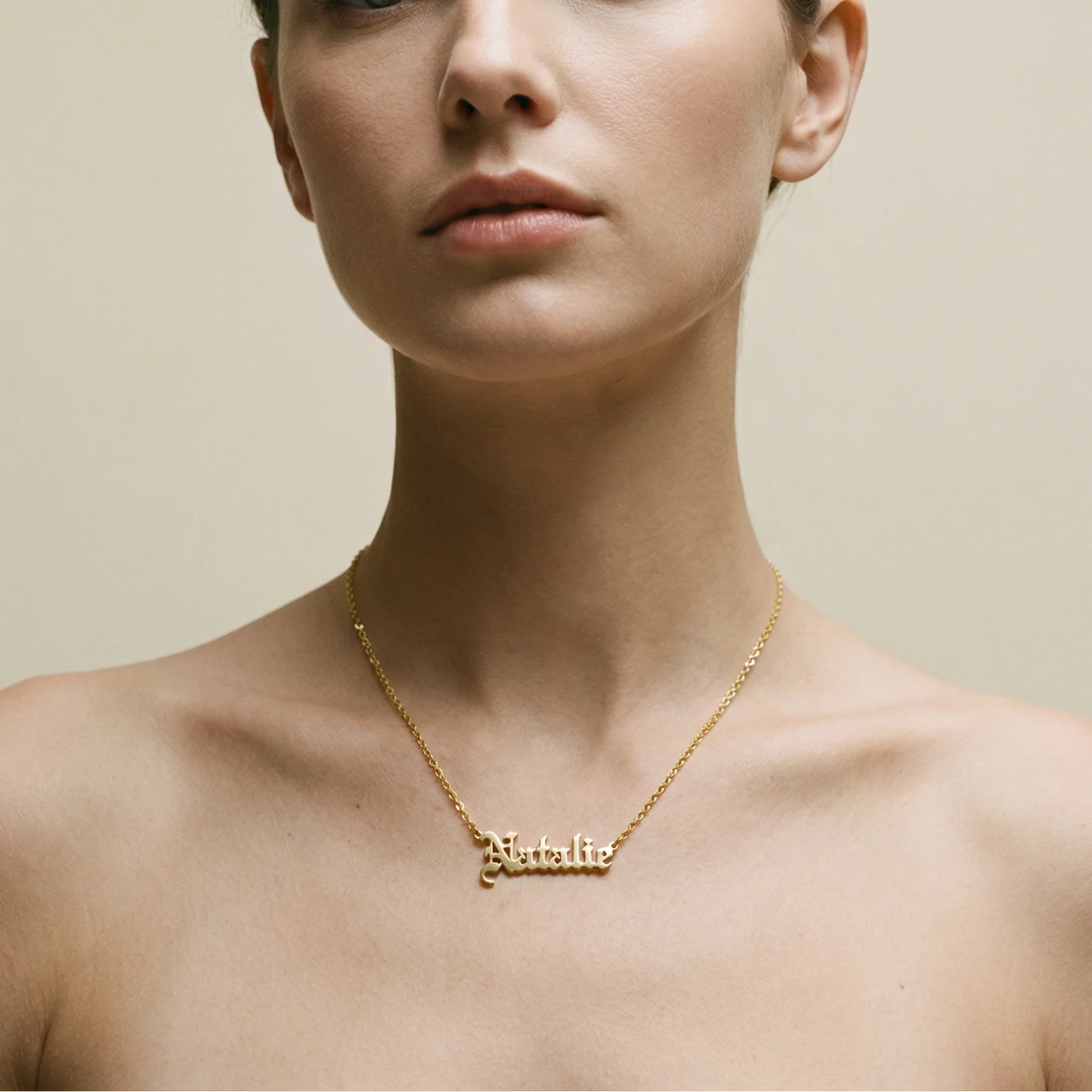 The Gothic Nameplate Necklace - Image 3
