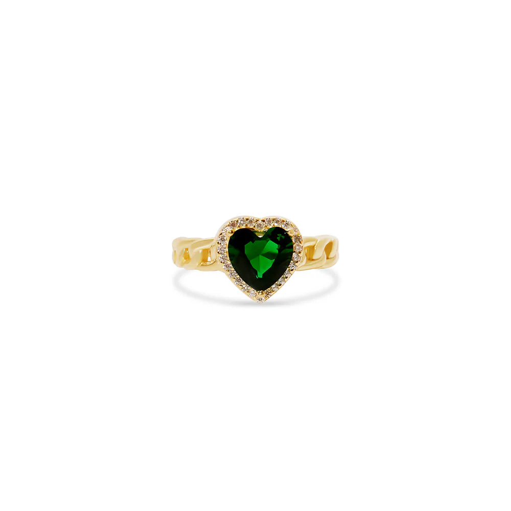 The Green Emerald Heart Ring - Image 4