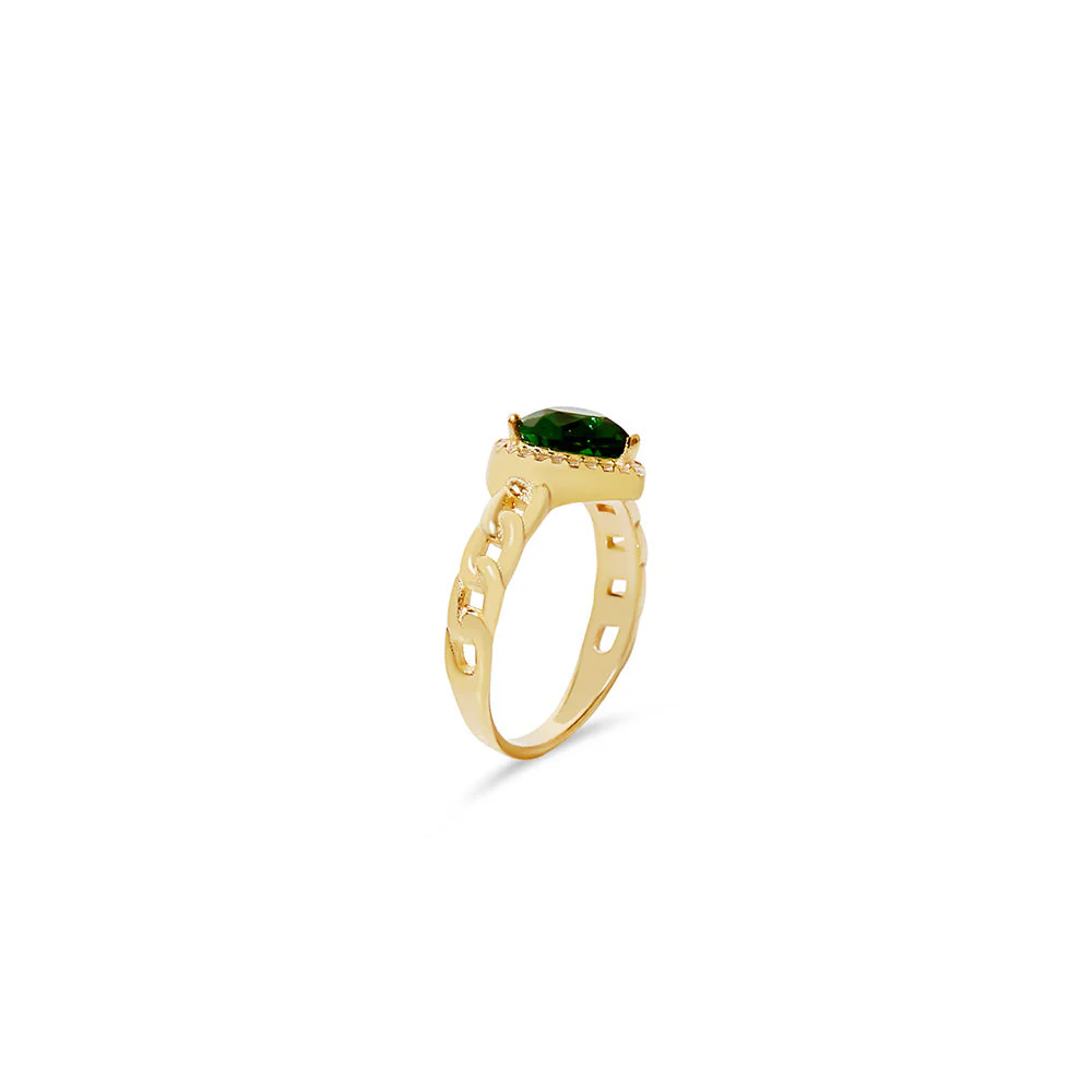 The Green Emerald Heart Ring - Image 5