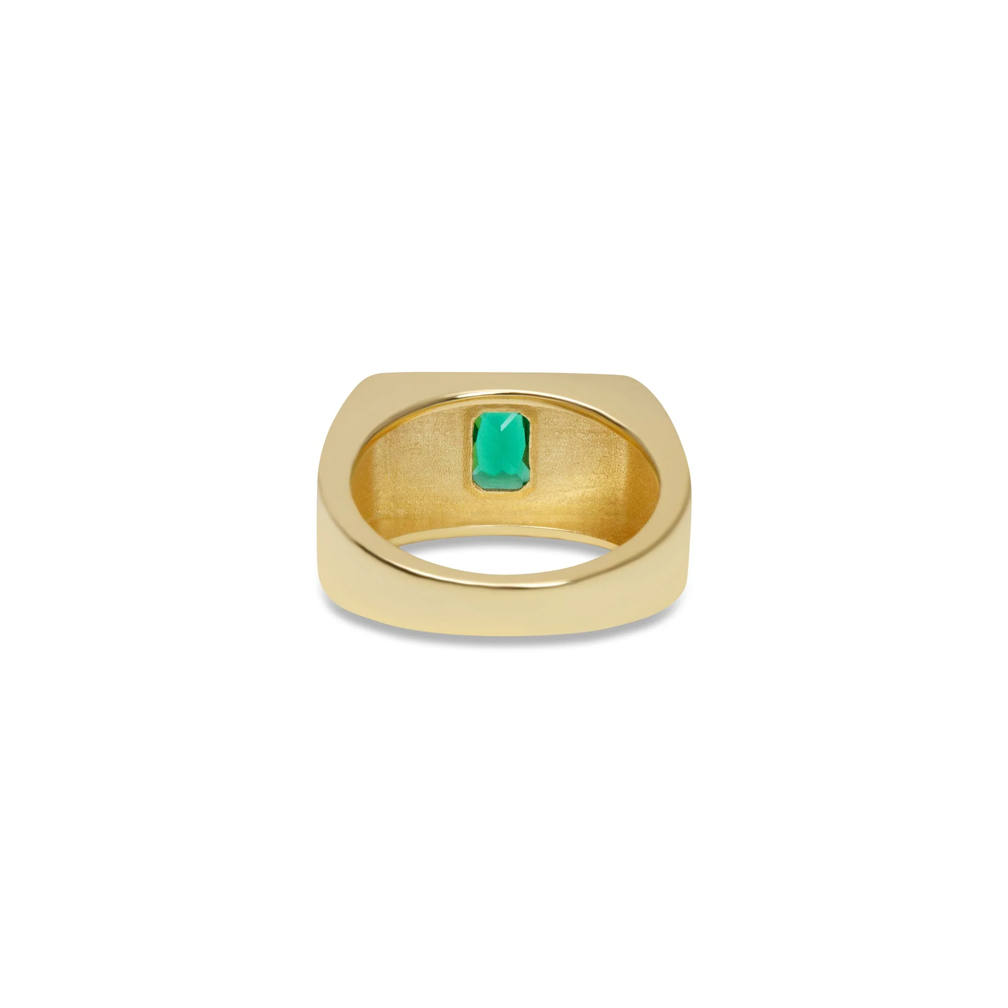 The Green Stone Square Signet Ring - Image 5