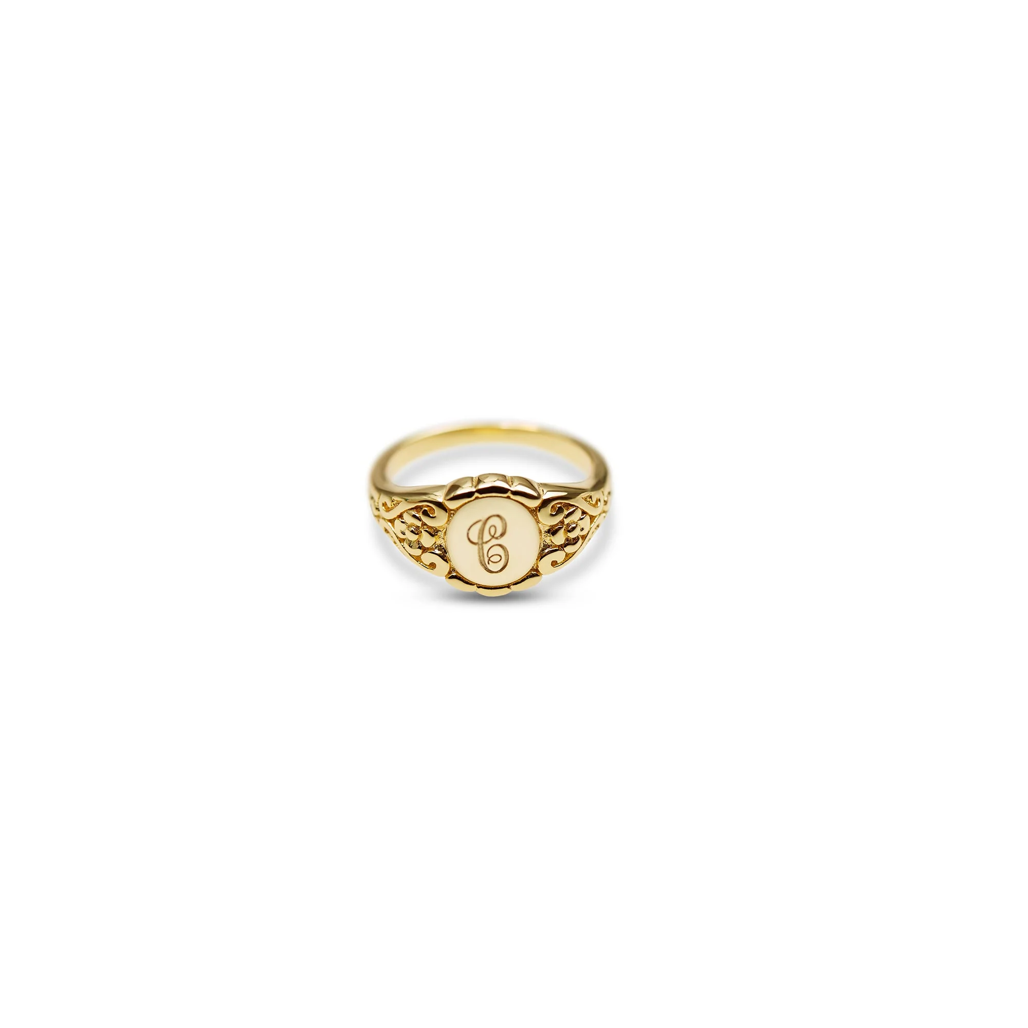 The Hand Engraved Script Letter Ring - Image 9