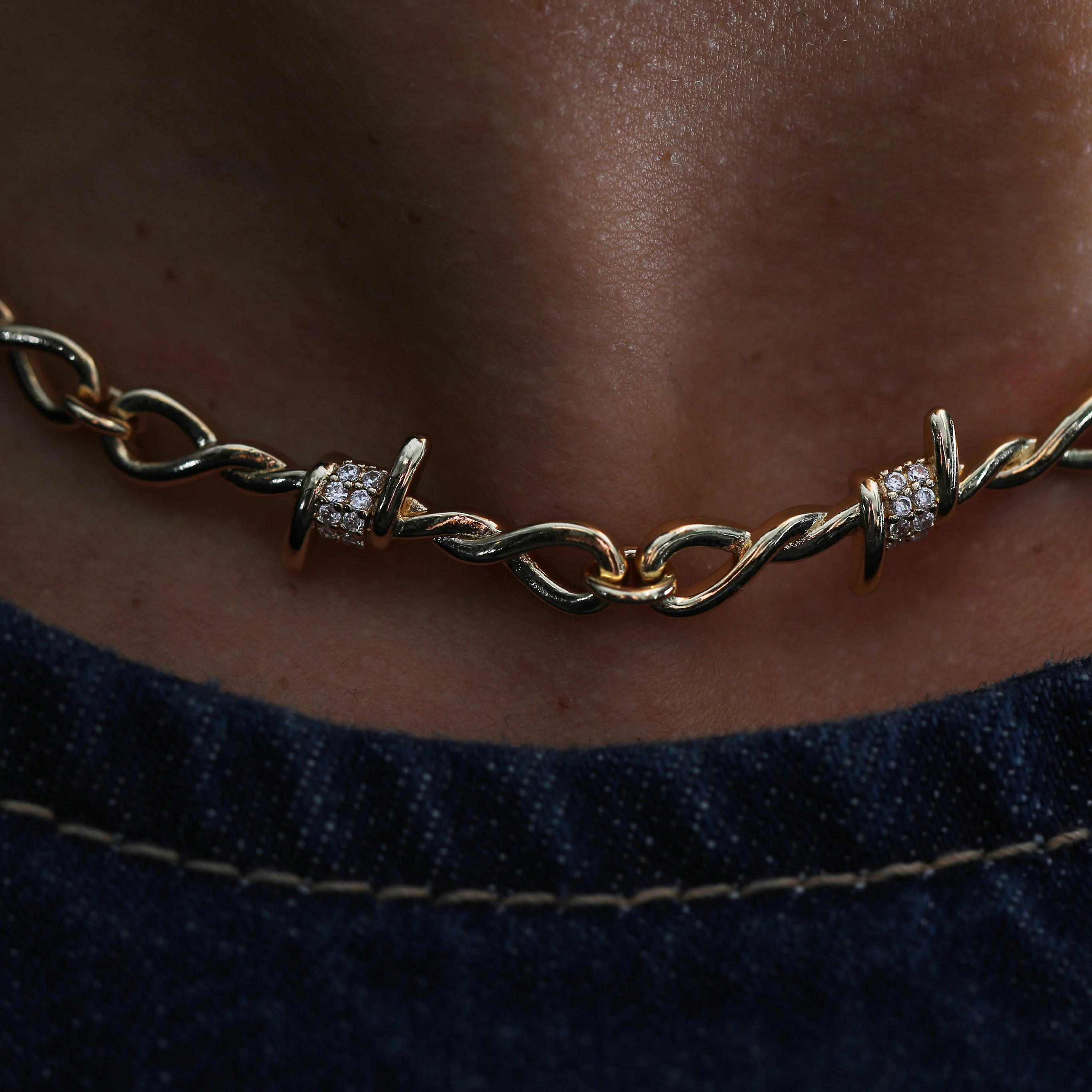 THE ICED OUT BARBWIRE NECKLACE - Image 4