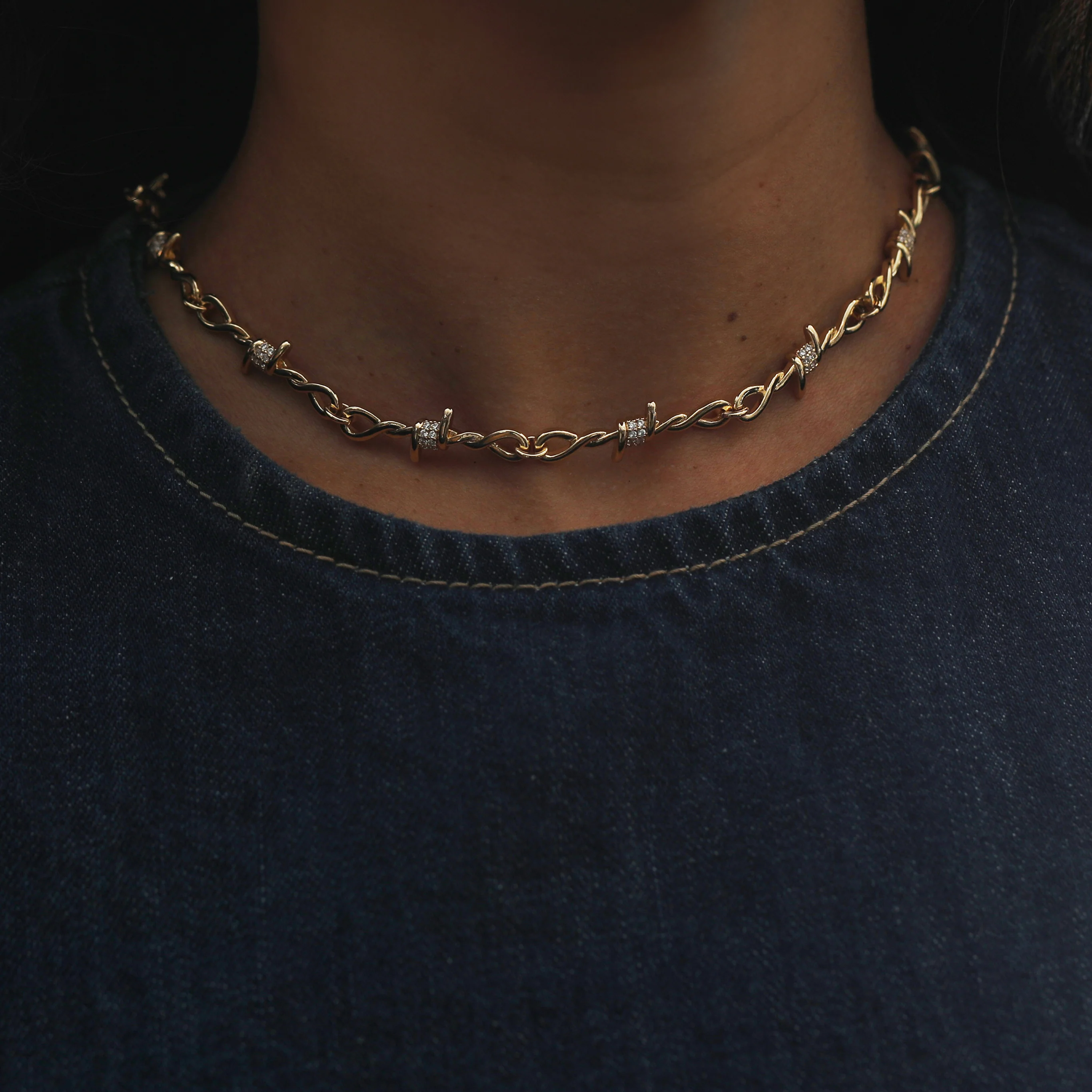 THE ICED OUT BARBWIRE NECKLACE - Image 5