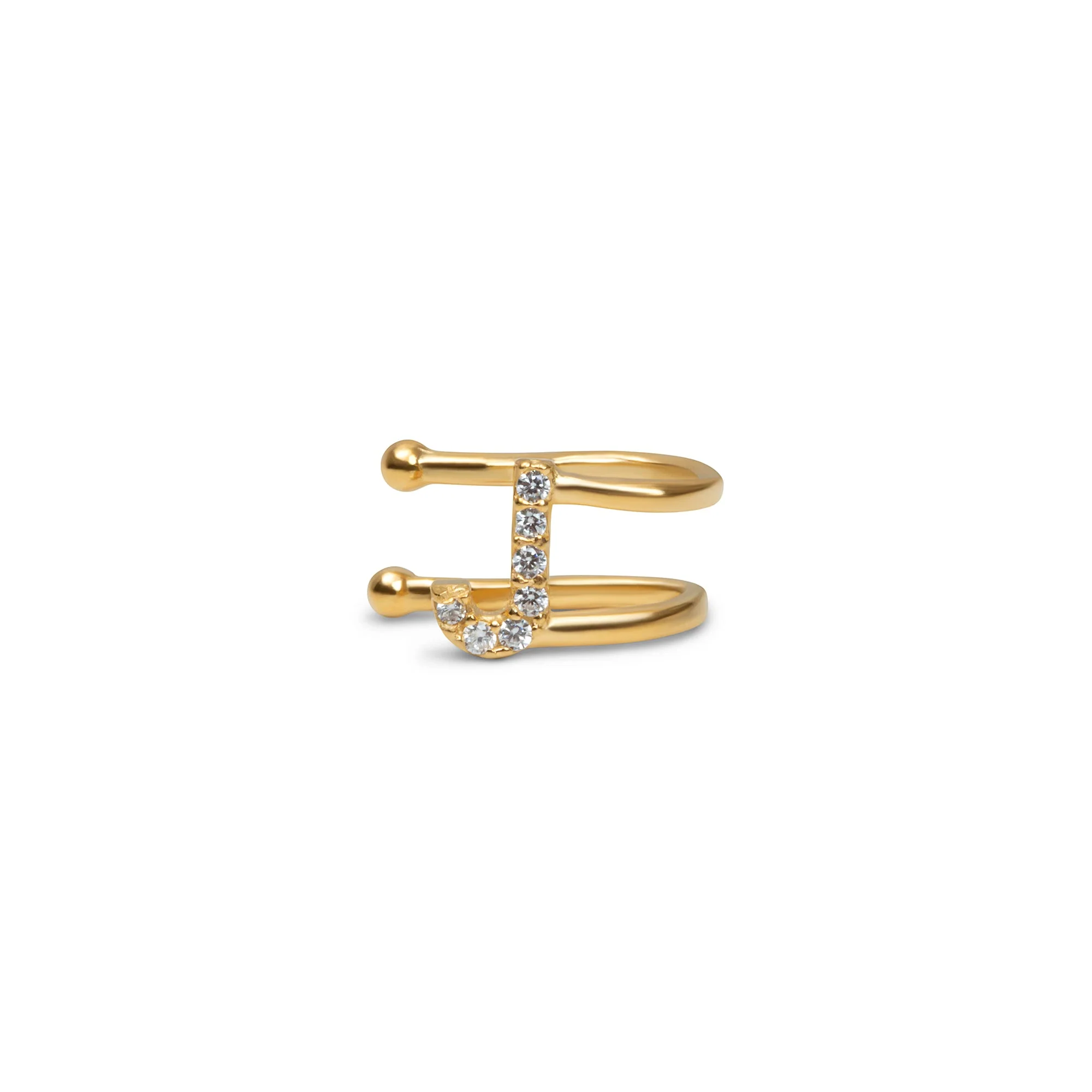 The Iced Out Block Letter Cuff Earring - Image 4