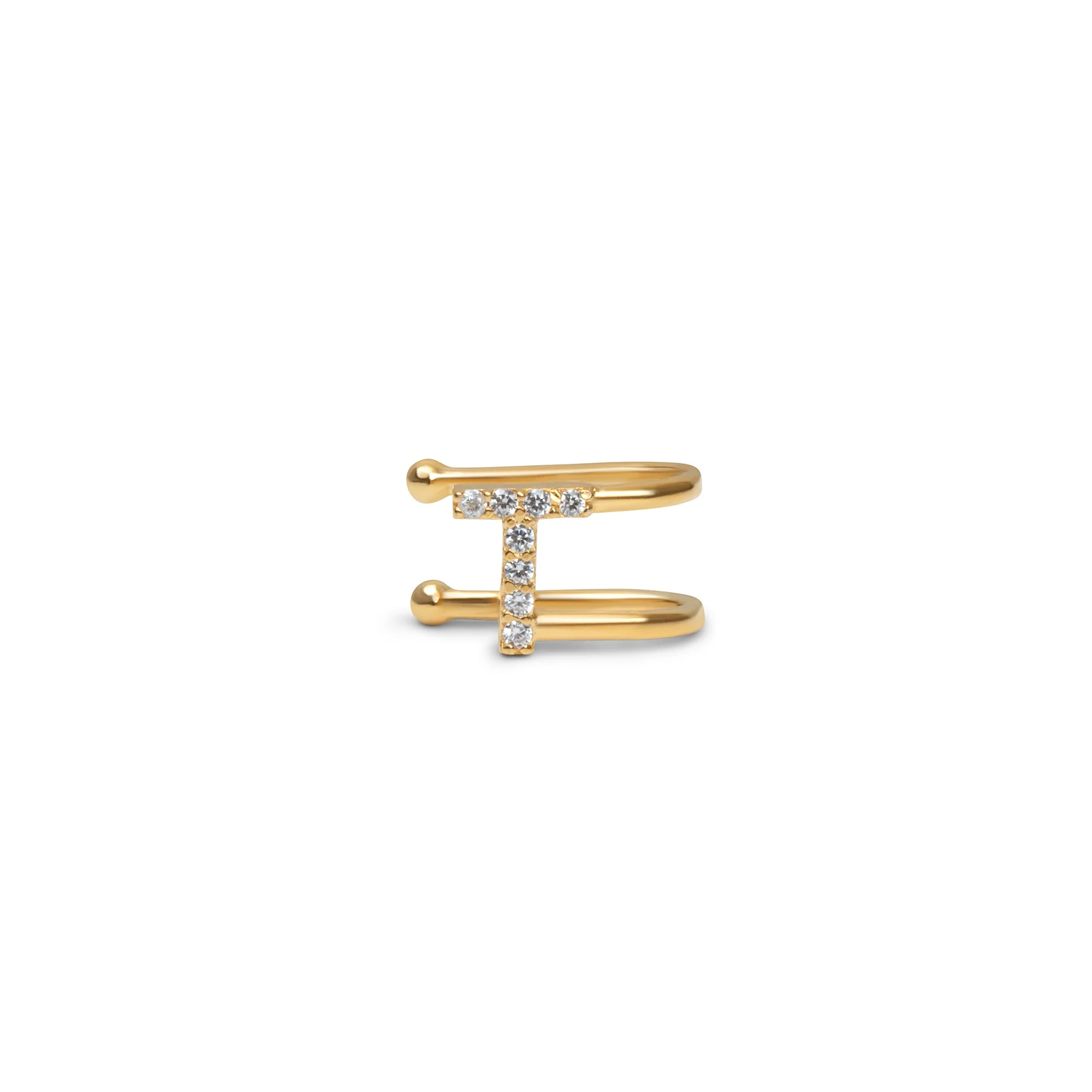 The Iced Out Block Letter Cuff Earring - Image 5
