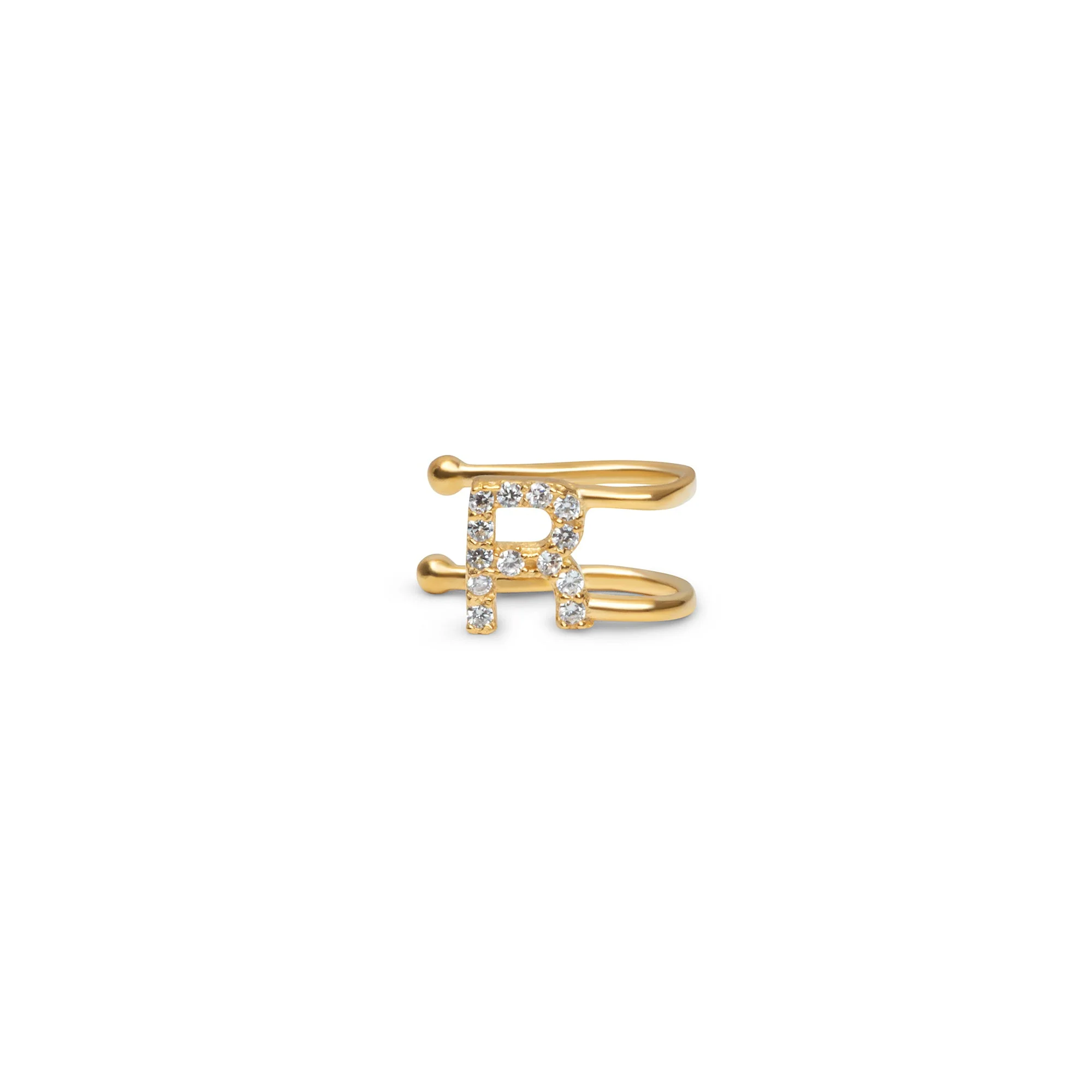 The Iced Out Block Letter Cuff Earring - Image 6