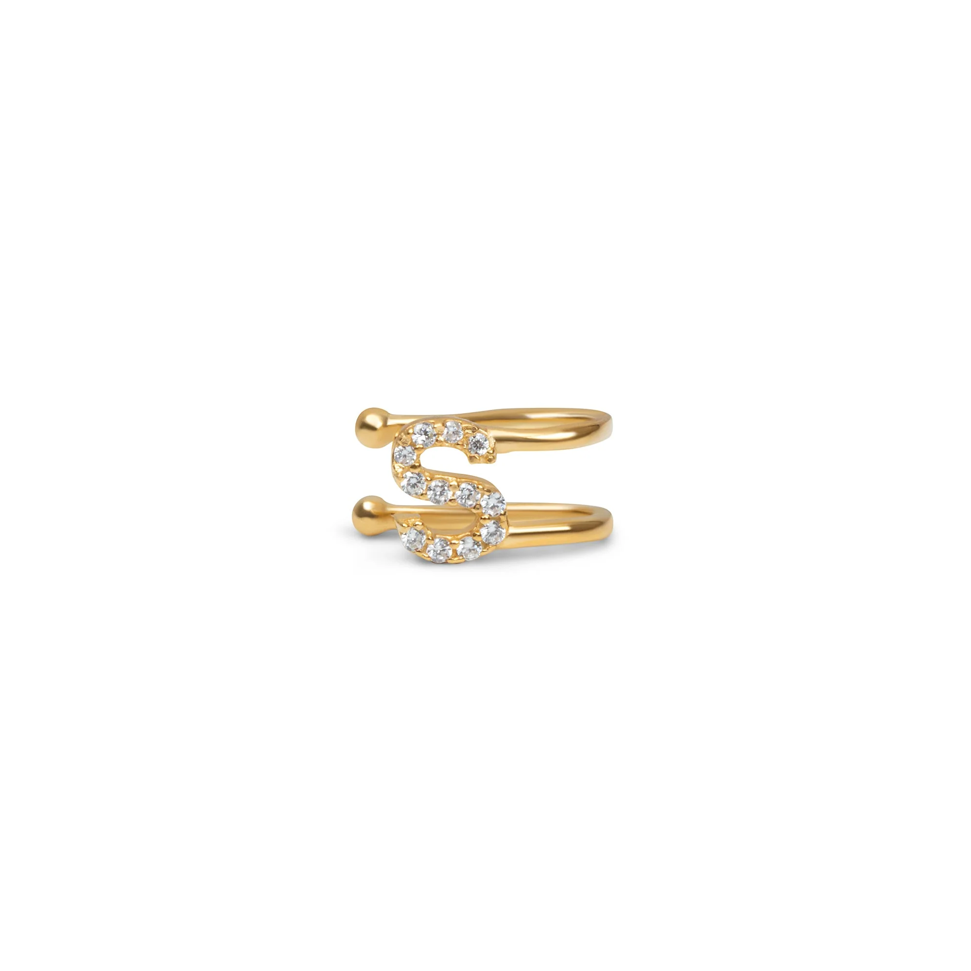 The Iced Out Block Letter Cuff Earring - Image 7
