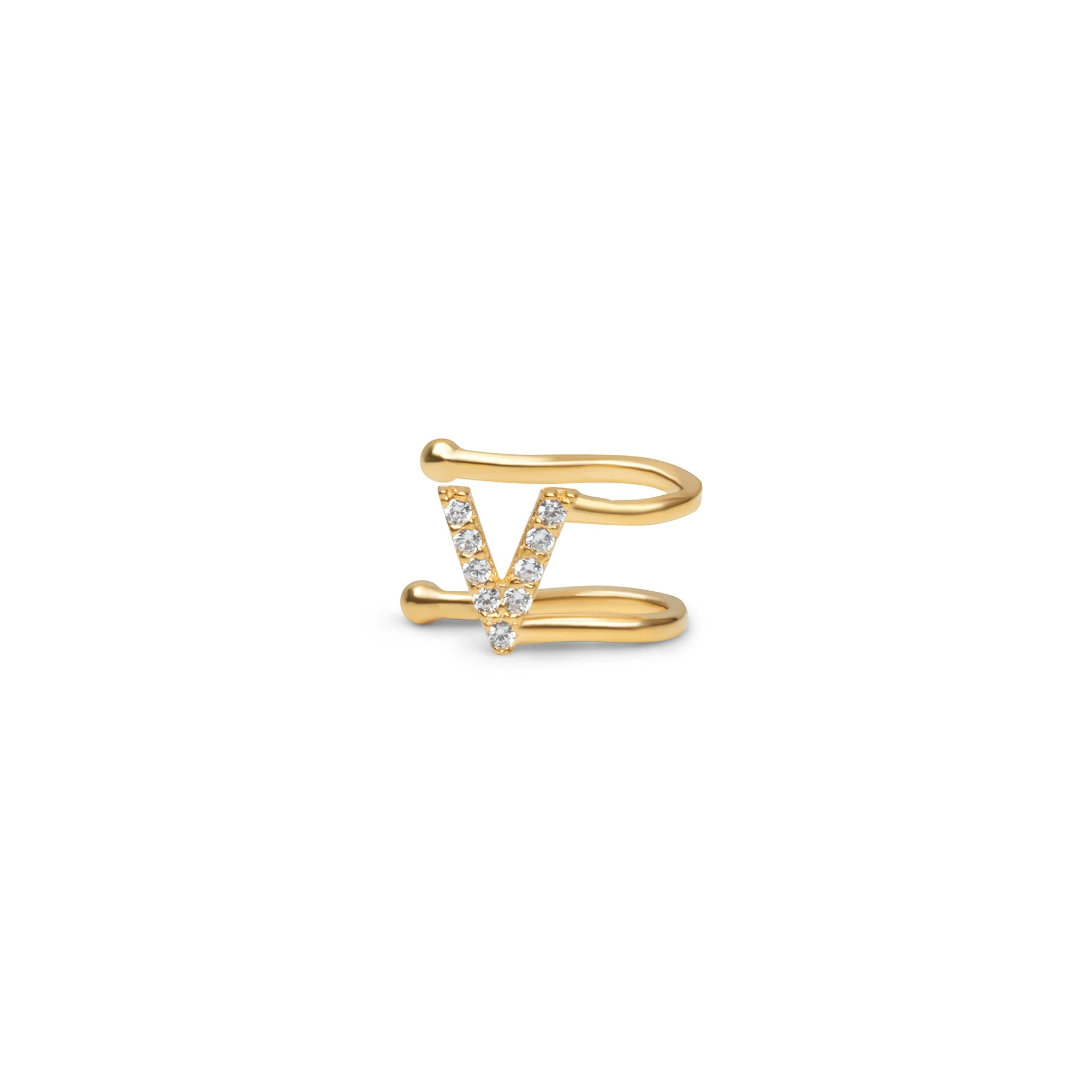 The Iced Out Block Letter Cuff Earring - Image 8