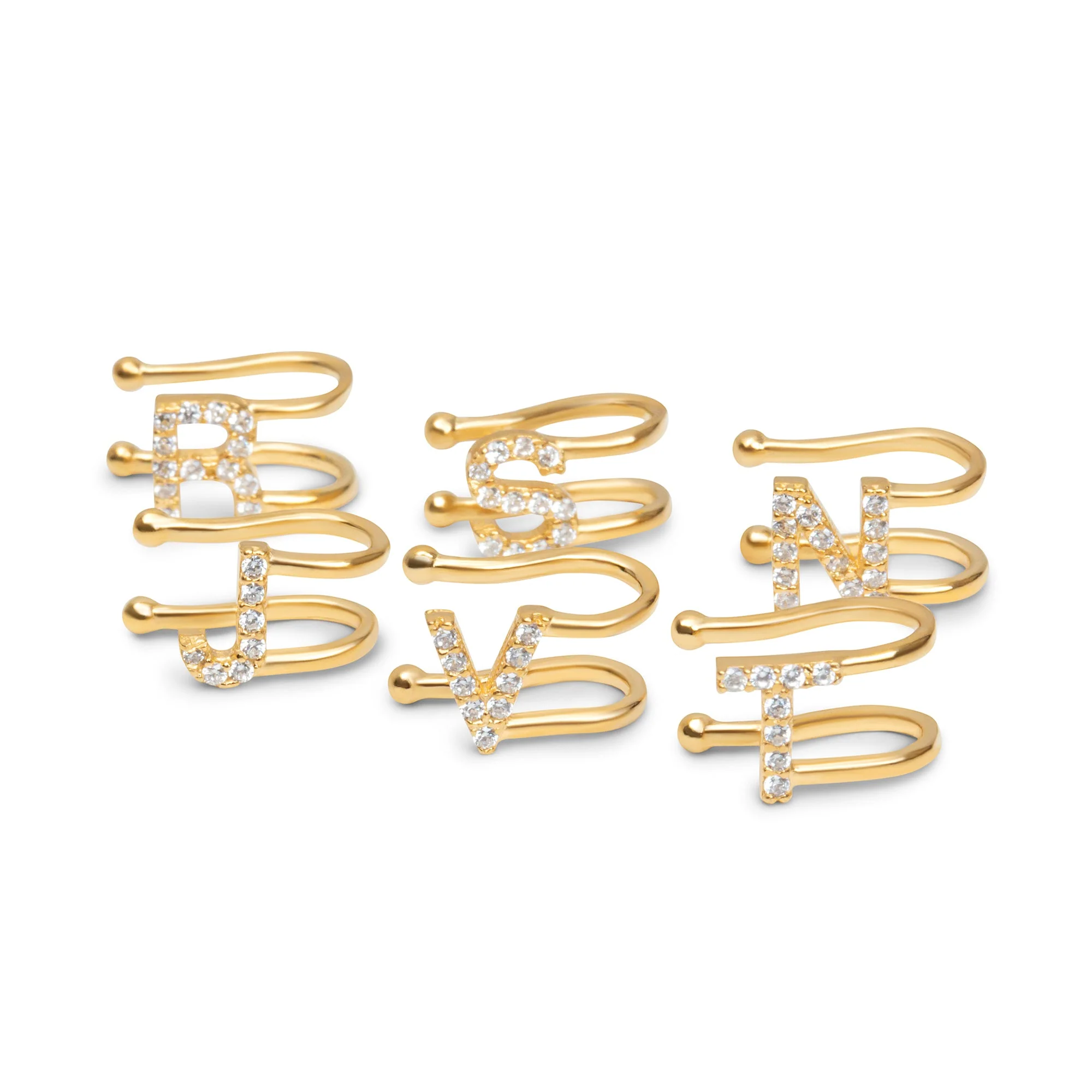 The Iced Out Block Letter Cuff Earring - Image 9