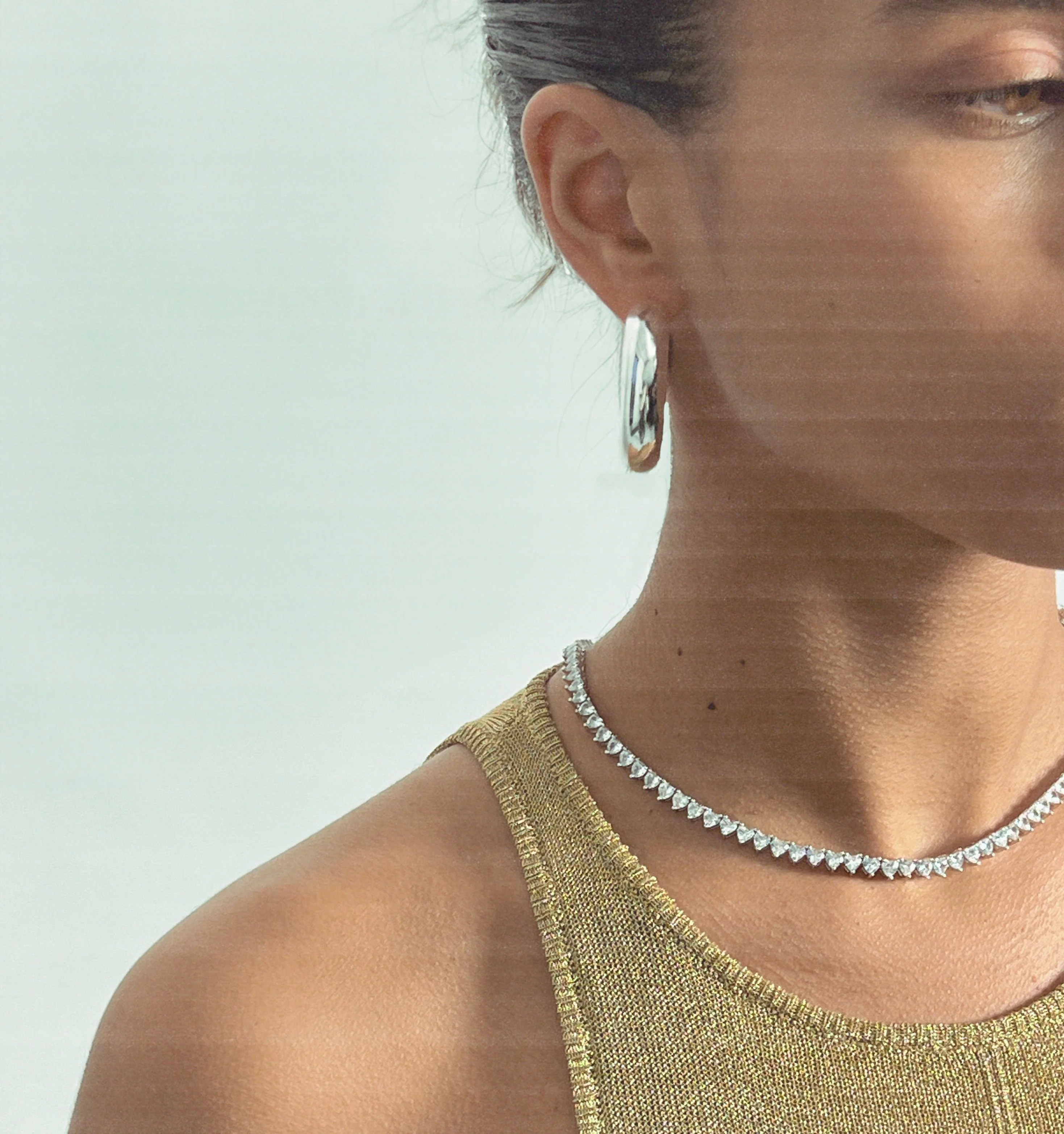 The Iced Out Heart Tennis Necklace - Image 6