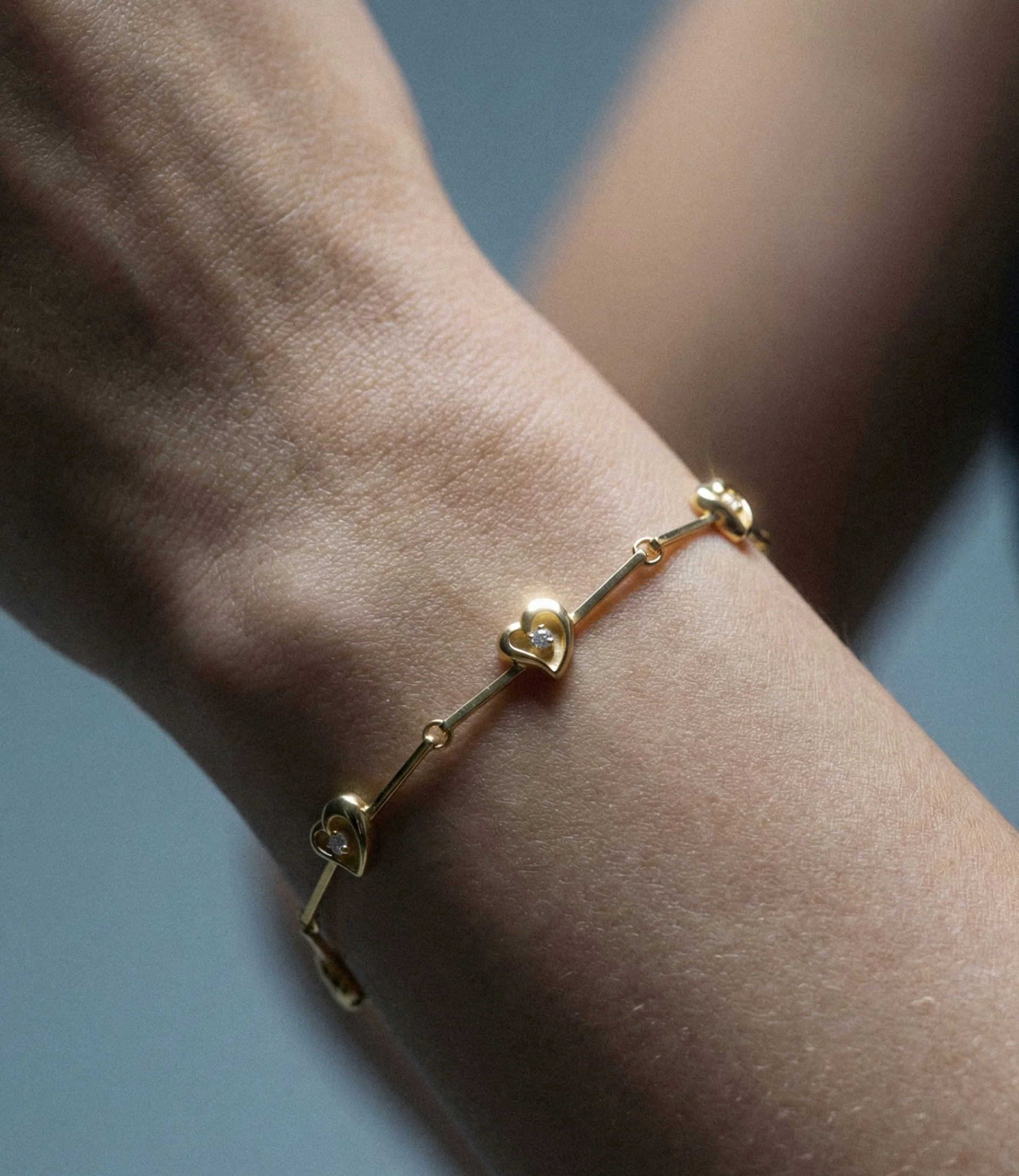 The Kaia Heart Stone Link Bracelet - Image 2