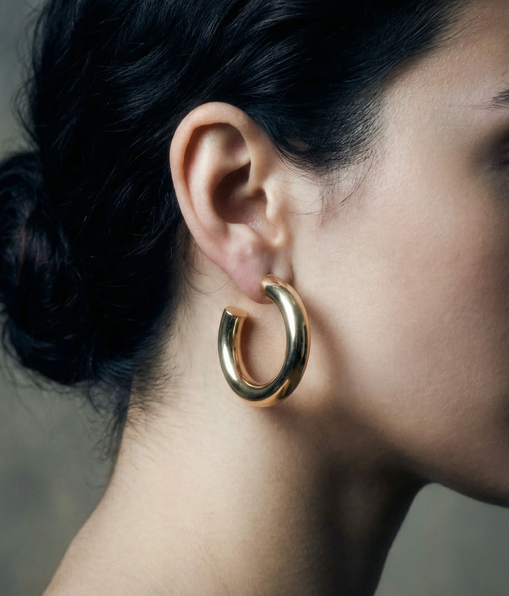 The Large Gold Hailey Hoops - Image 2