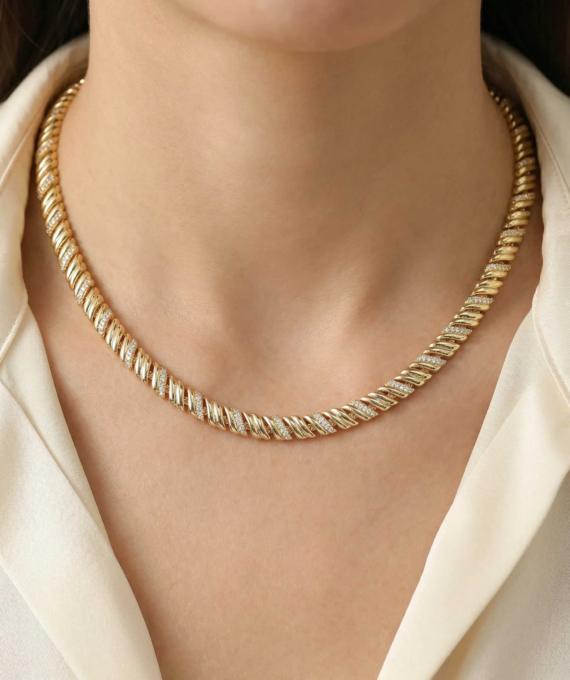 The Margaux Pavé Link Chain - Image 2