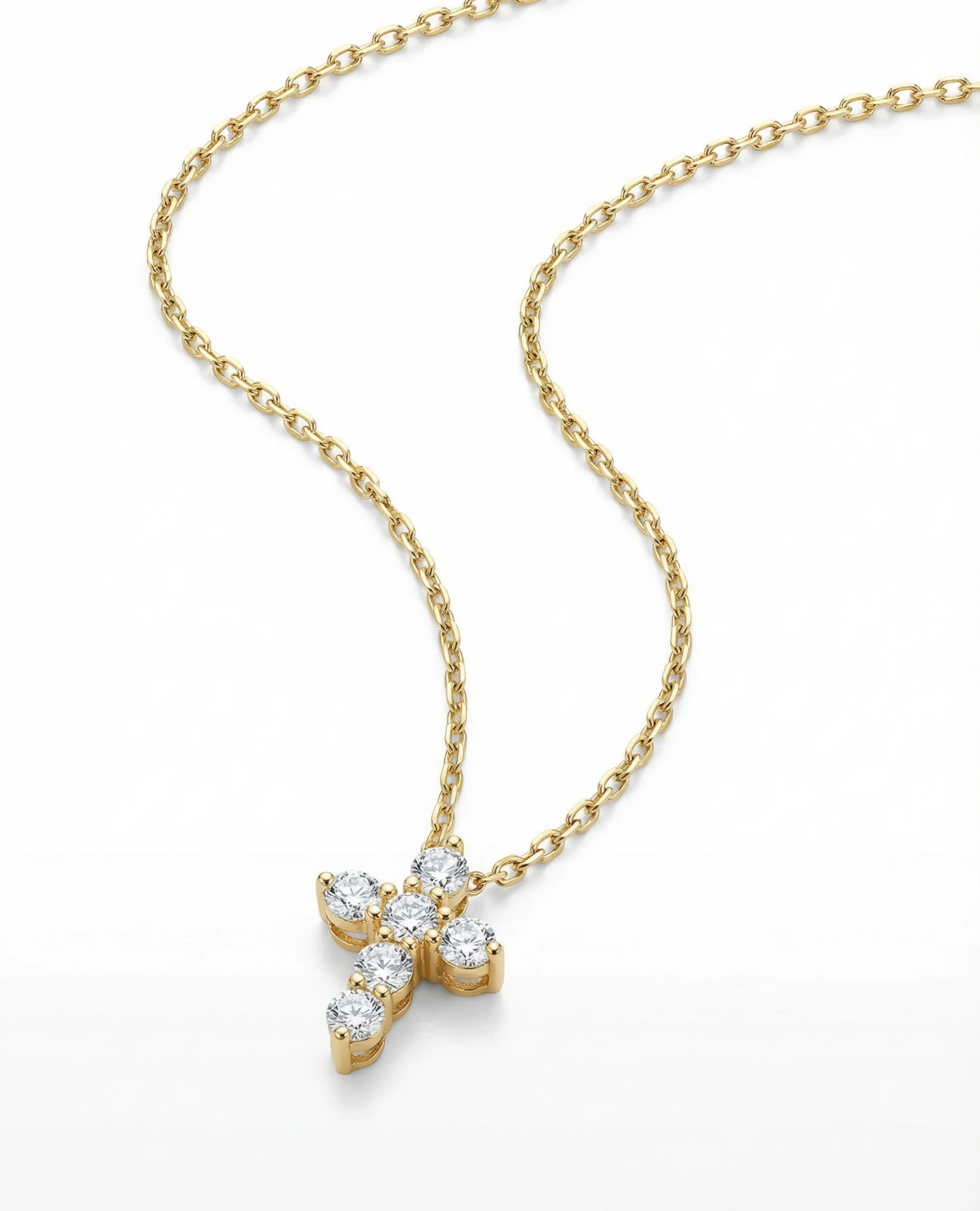 The Mini Bella Pavé Cross Pendant - Image 4