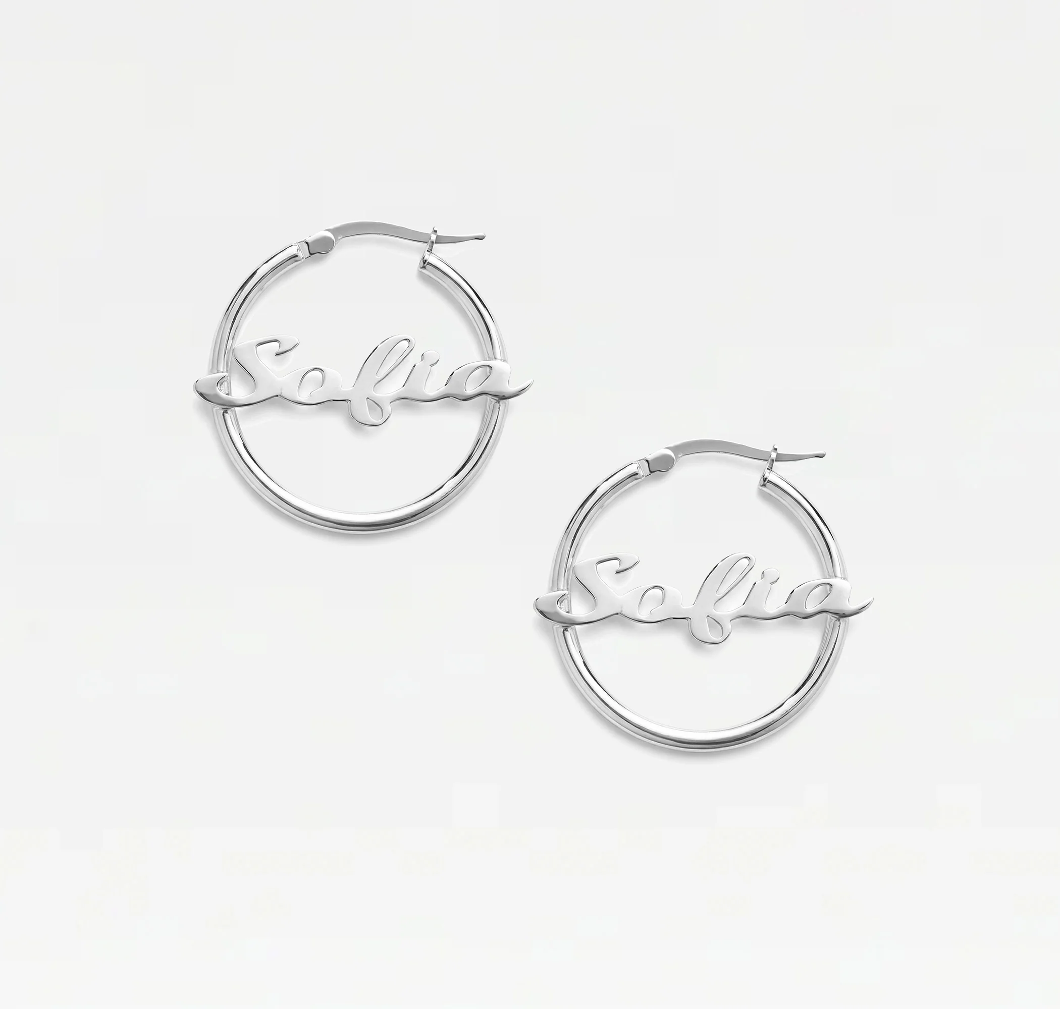 The Mini Script Nameplate Hoops - Image 3