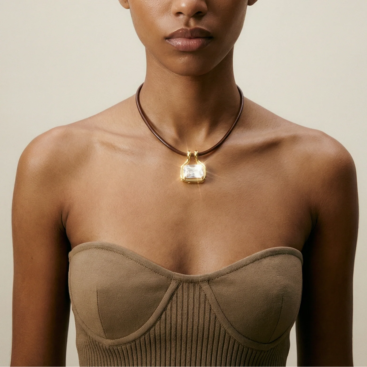 THE NAIA GEM PENDANT NECKLACE - Image 3