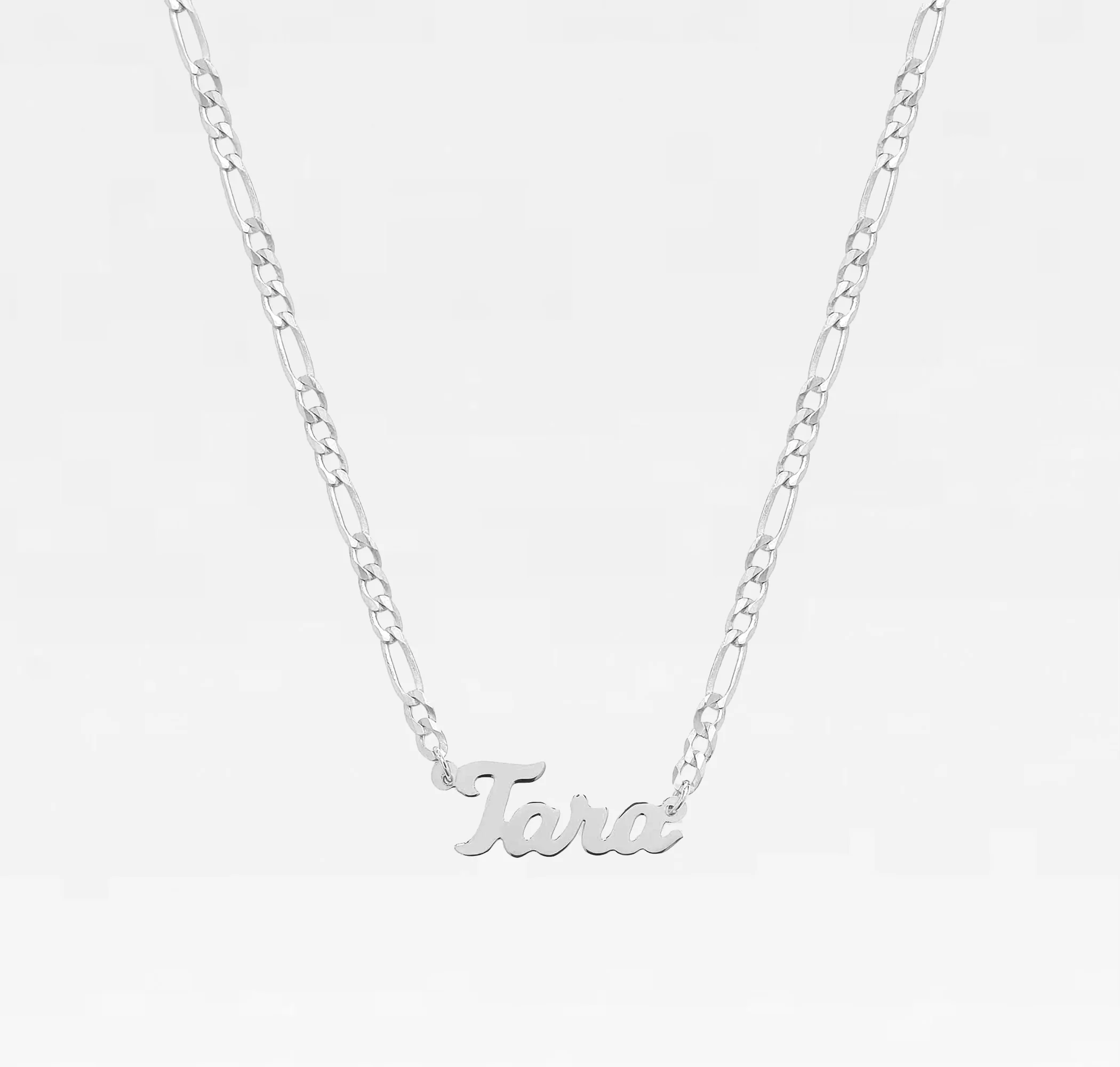 The Nameplate Necklace Figaro Chain - Image 3